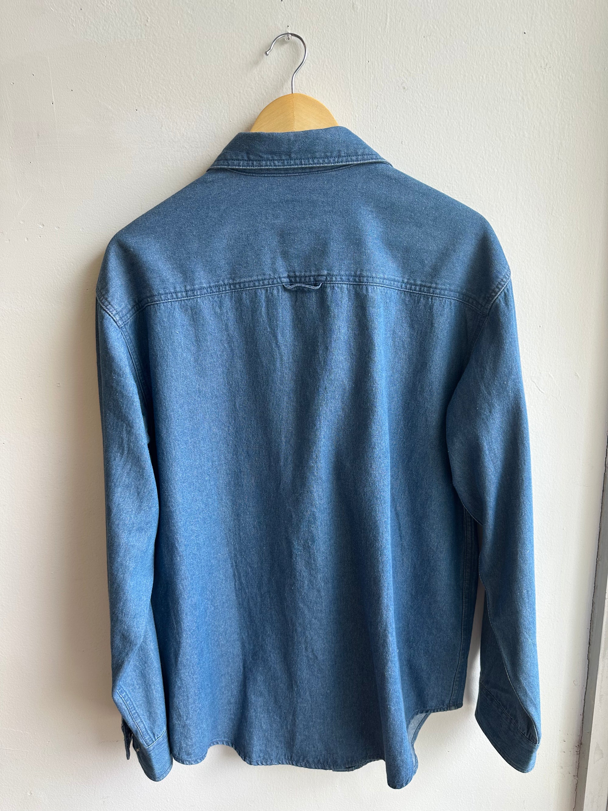 Vintage Dakota Denim Work Shirt – Classic Blue | Size Medium