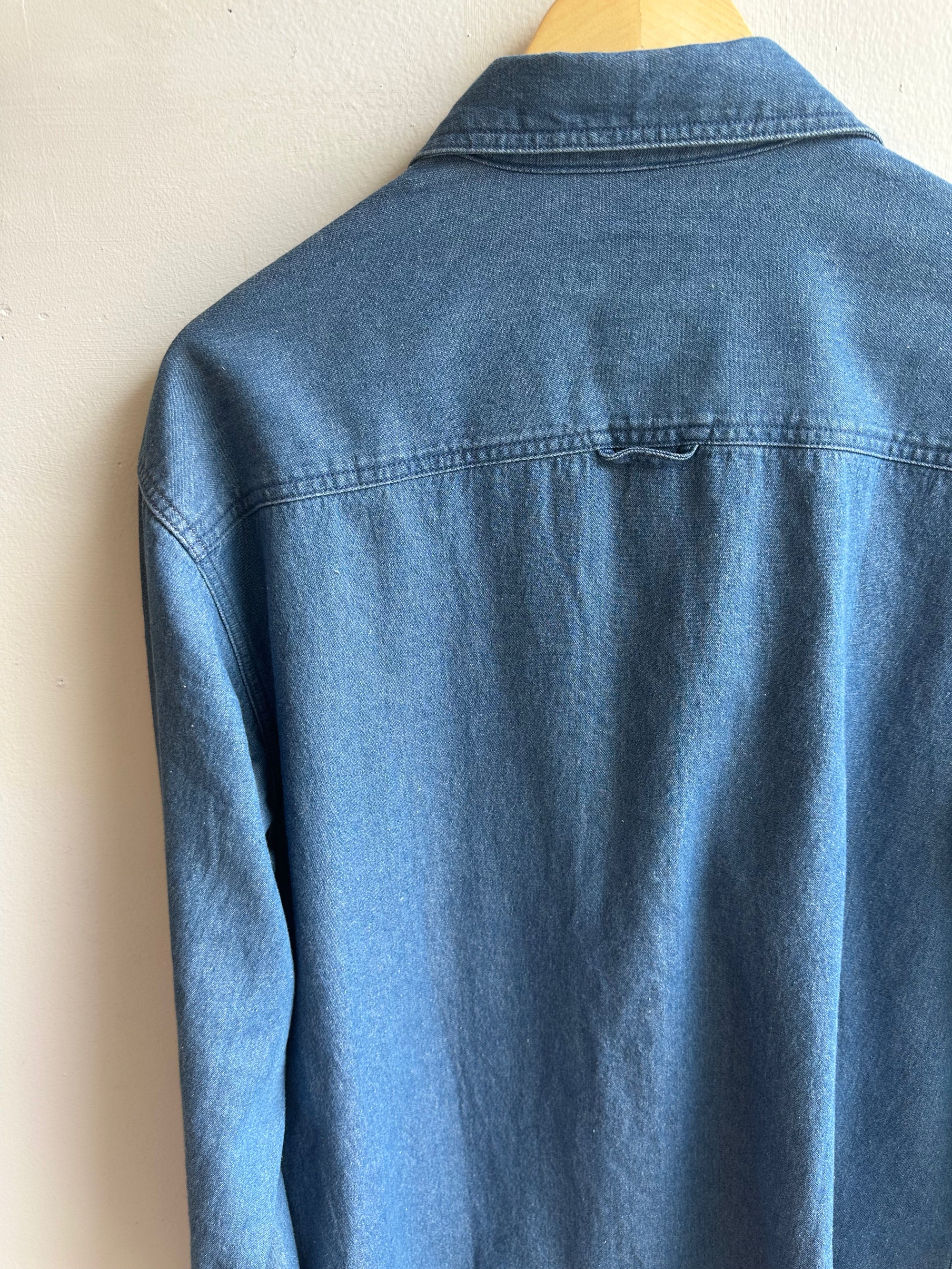 Vintage Dakota Denim Work Shirt – Classic Blue | Size Medium