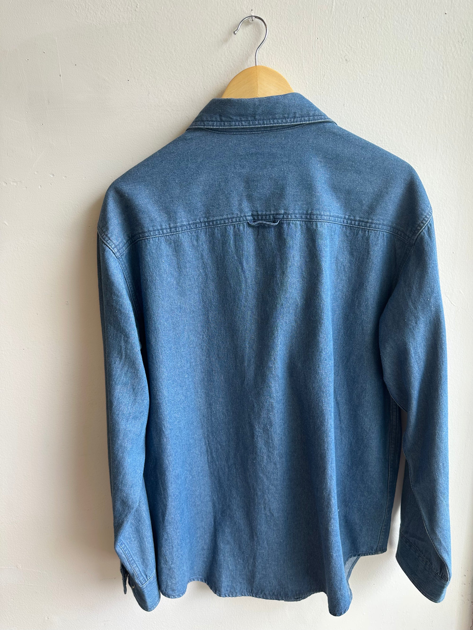 Vintage Dakota Denim Work Shirt – Classic Blue | Size Medium