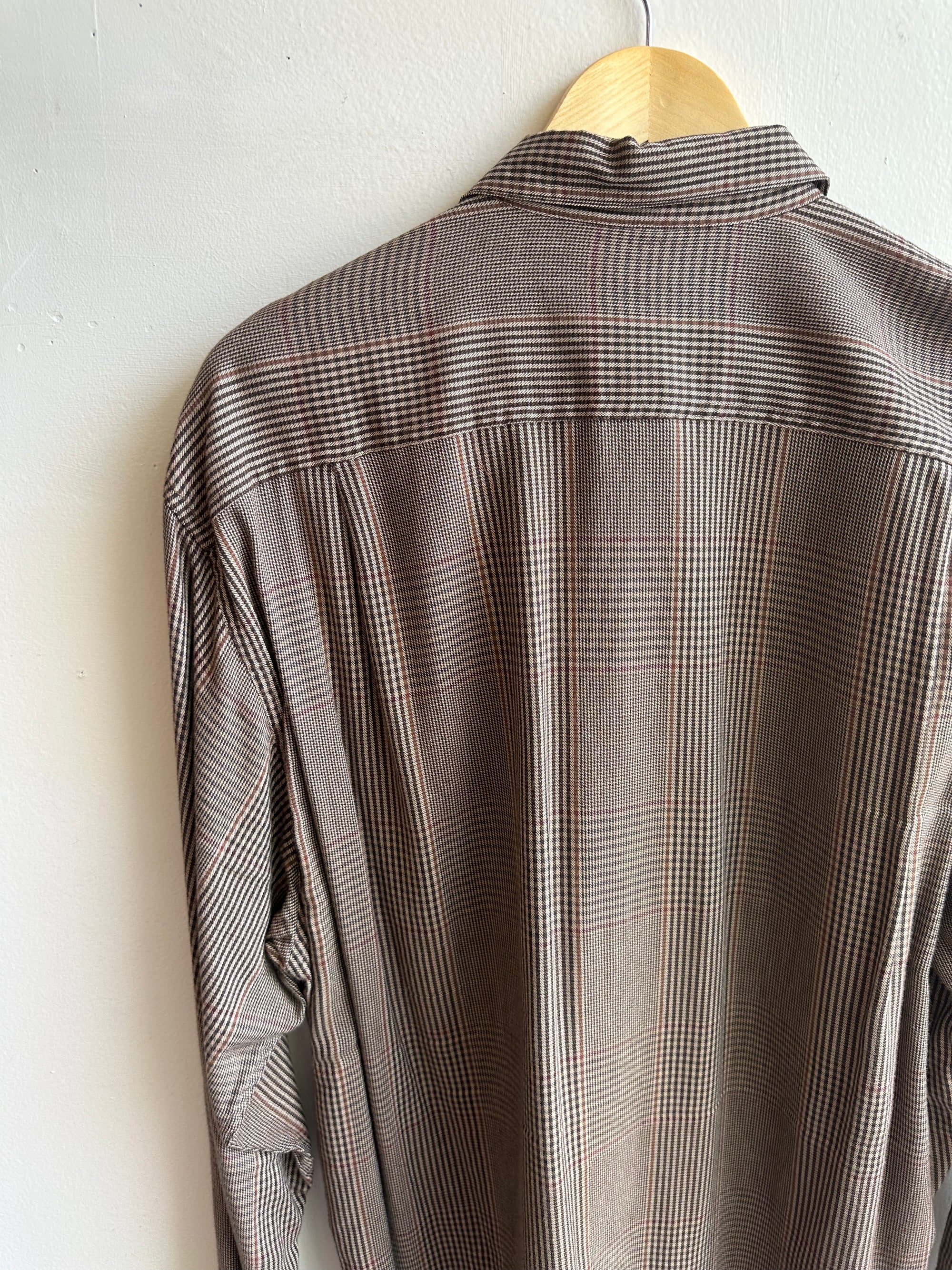 Vintage Joseph Abboud Check Shirt – Espresso Sophisticate | Size Large