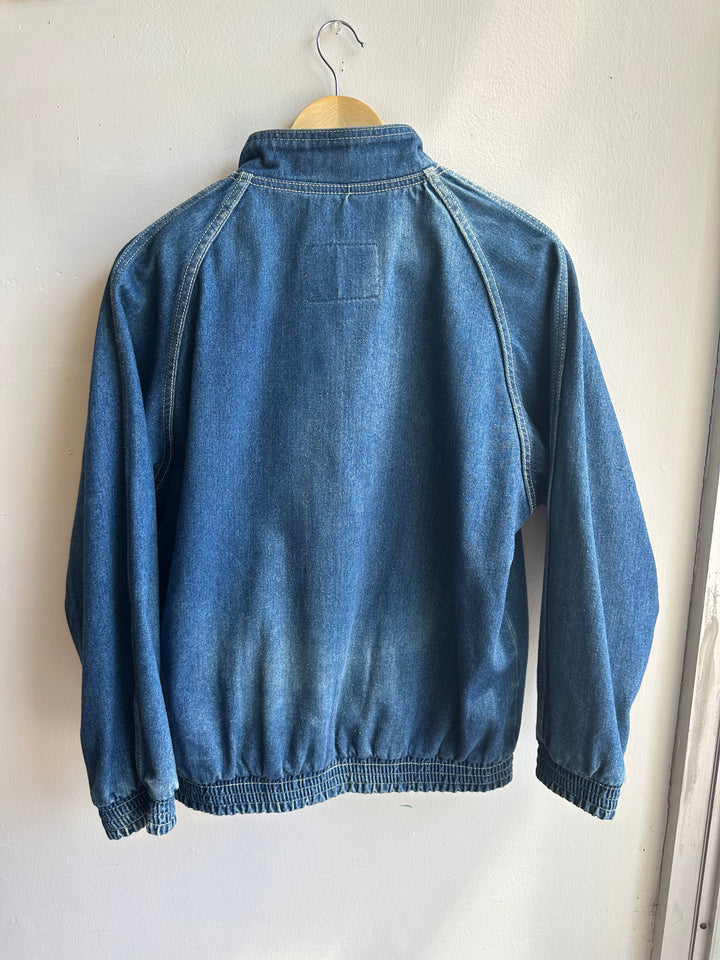 Vintage Road Runner “R” Varsity Denim Jacket – 80s/90s Throwback | Size Large