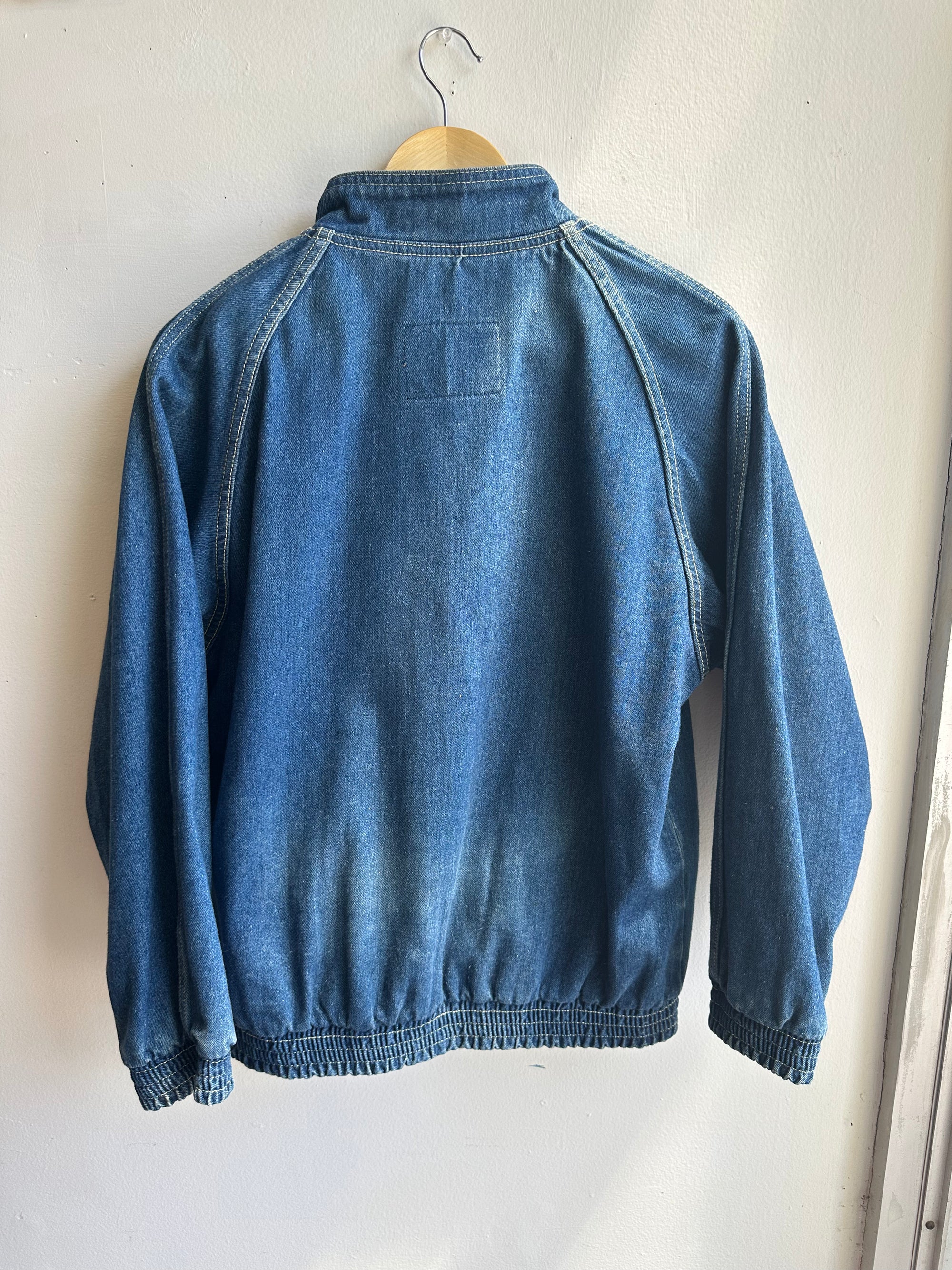 Vintage Road Runner “R” Varsity Denim Jacket – 80s/90s Throwback | Size Large