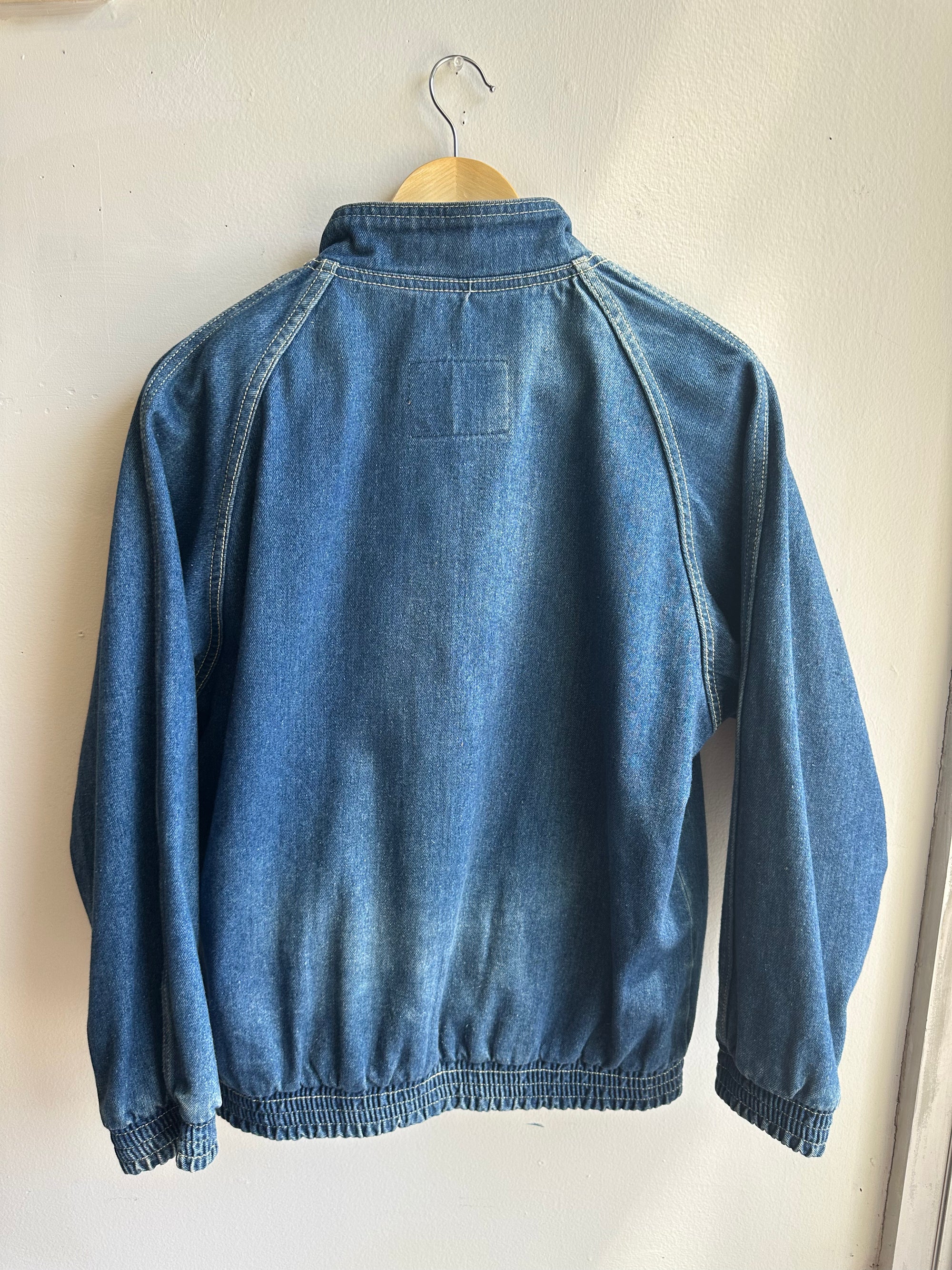 Vintage Road Runner “R” Varsity Denim Jacket – 80s/90s Throwback | Size Large