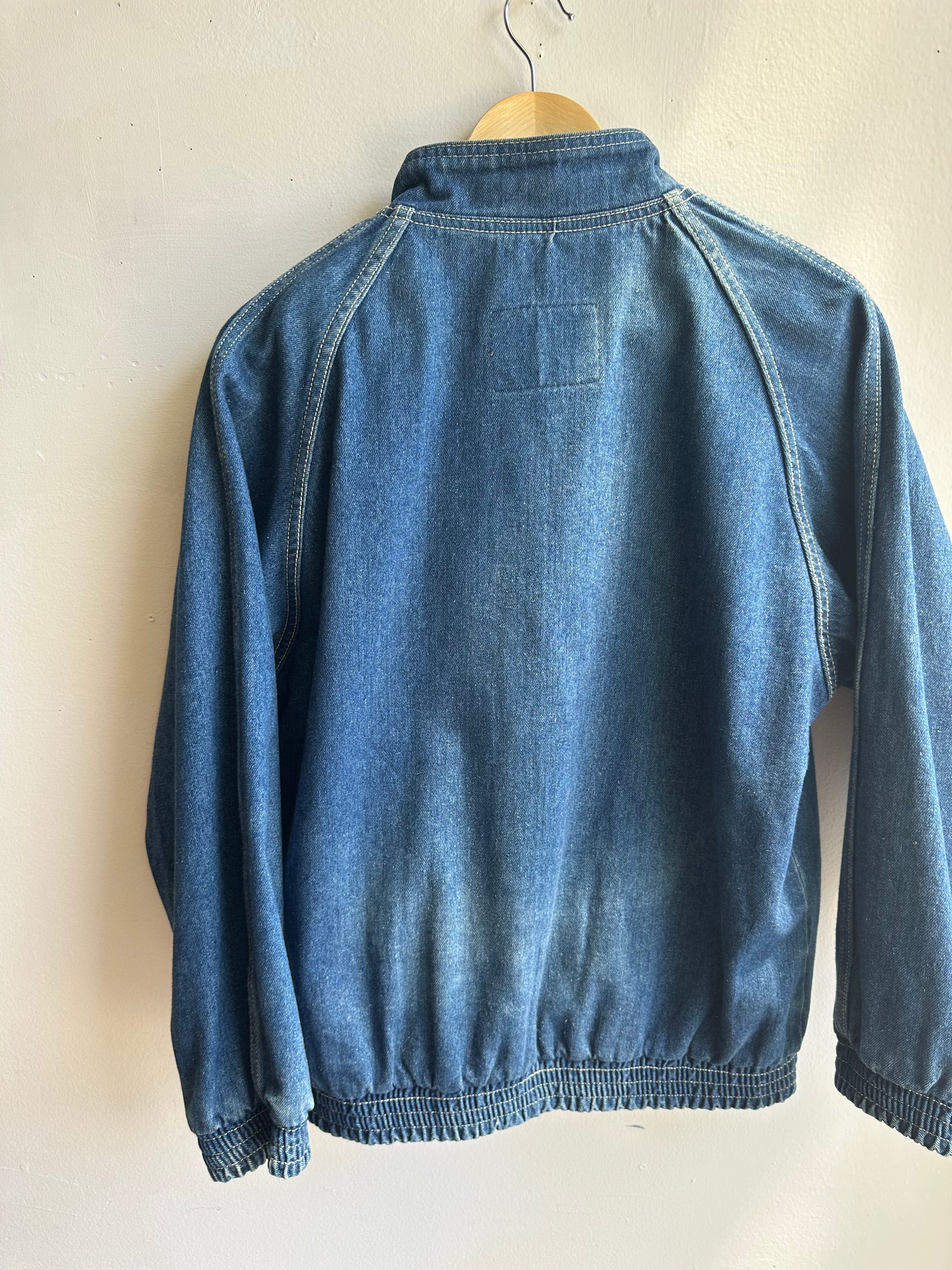 Vintage Road Runner “R” Varsity Denim Jacket – 80s/90s Throwback | Size Large