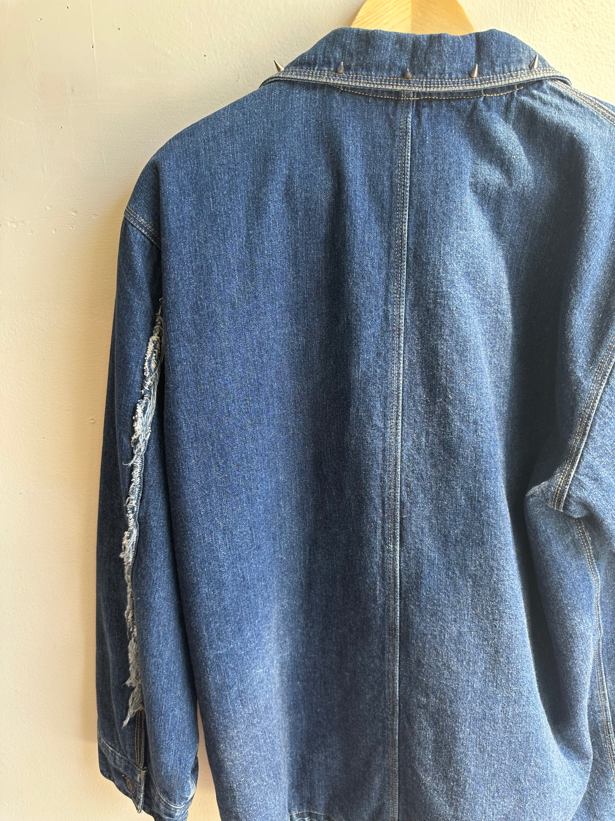 Vintage “Fray State” Denim Workwear Jacket – NONTI Brand | Size Large