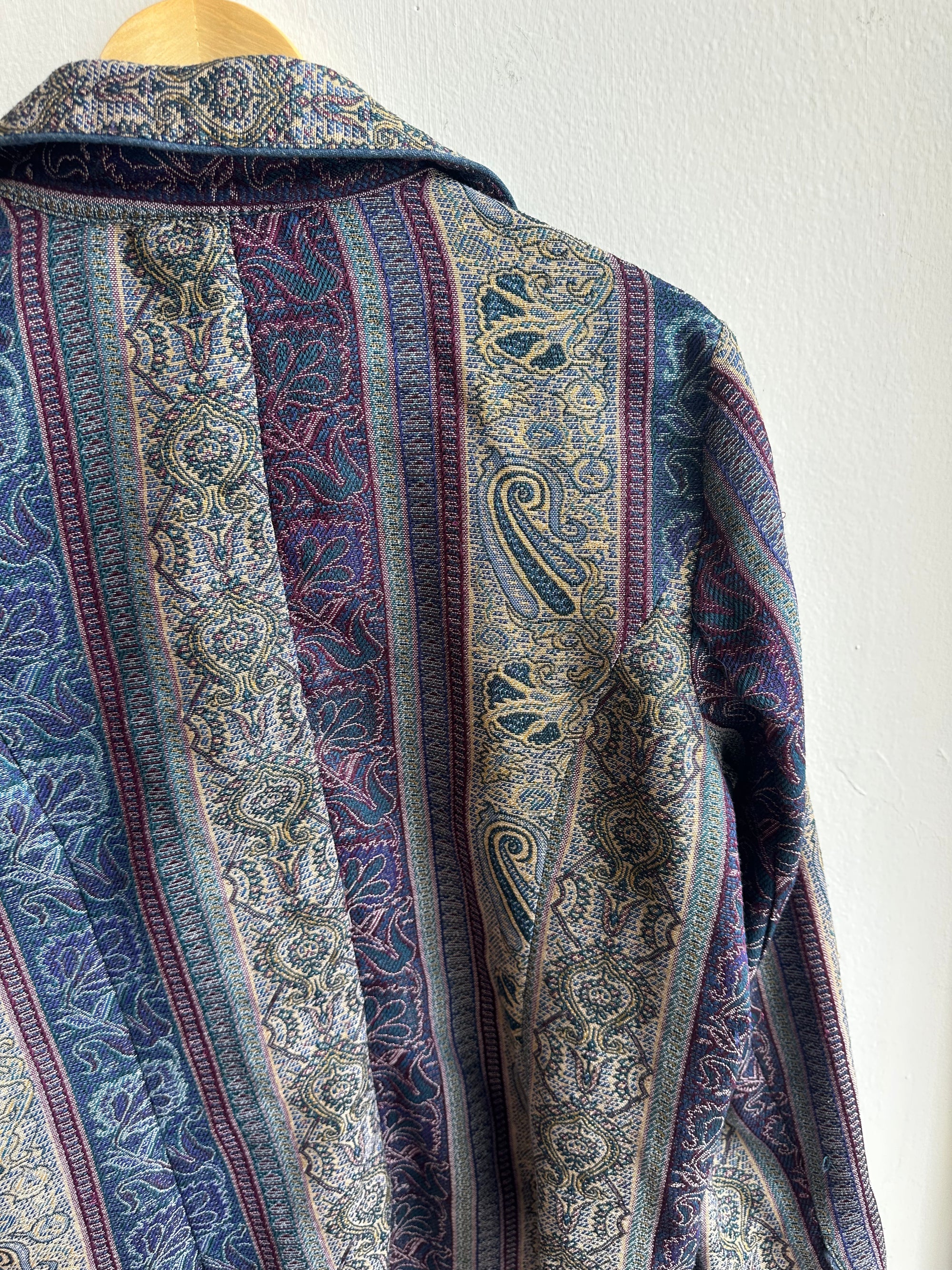 City Blues Vintage Tapestry Button-Up Jacket – Size L
