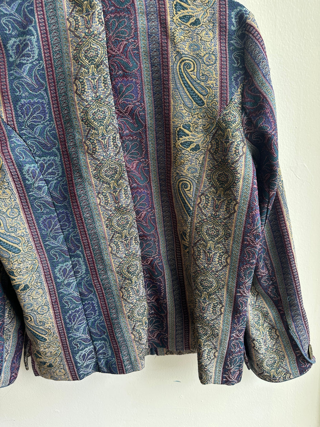 City Blues Vintage Tapestry Button-Up Jacket – Size L