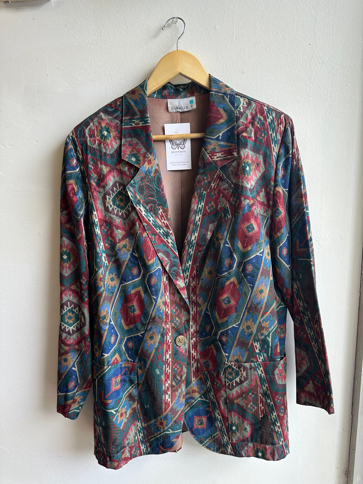 Vintage Danielle B Woven Tribal Blazer – Size L