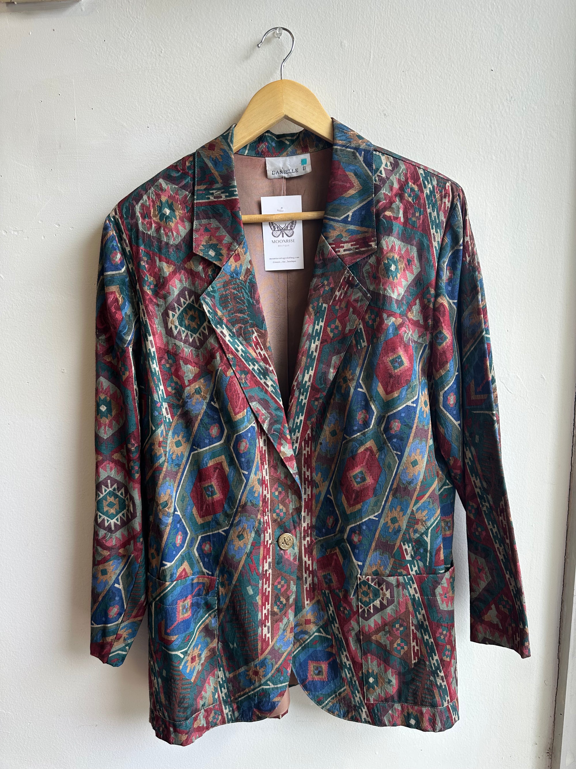 Vintage Danielle B Woven Tribal Blazer – Size L