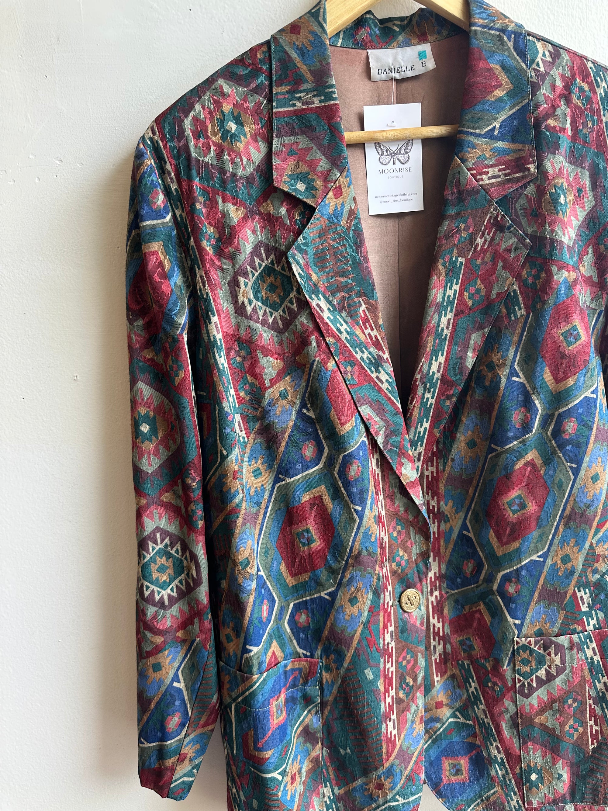 Vintage Danielle B Woven Tribal Blazer – Size L
