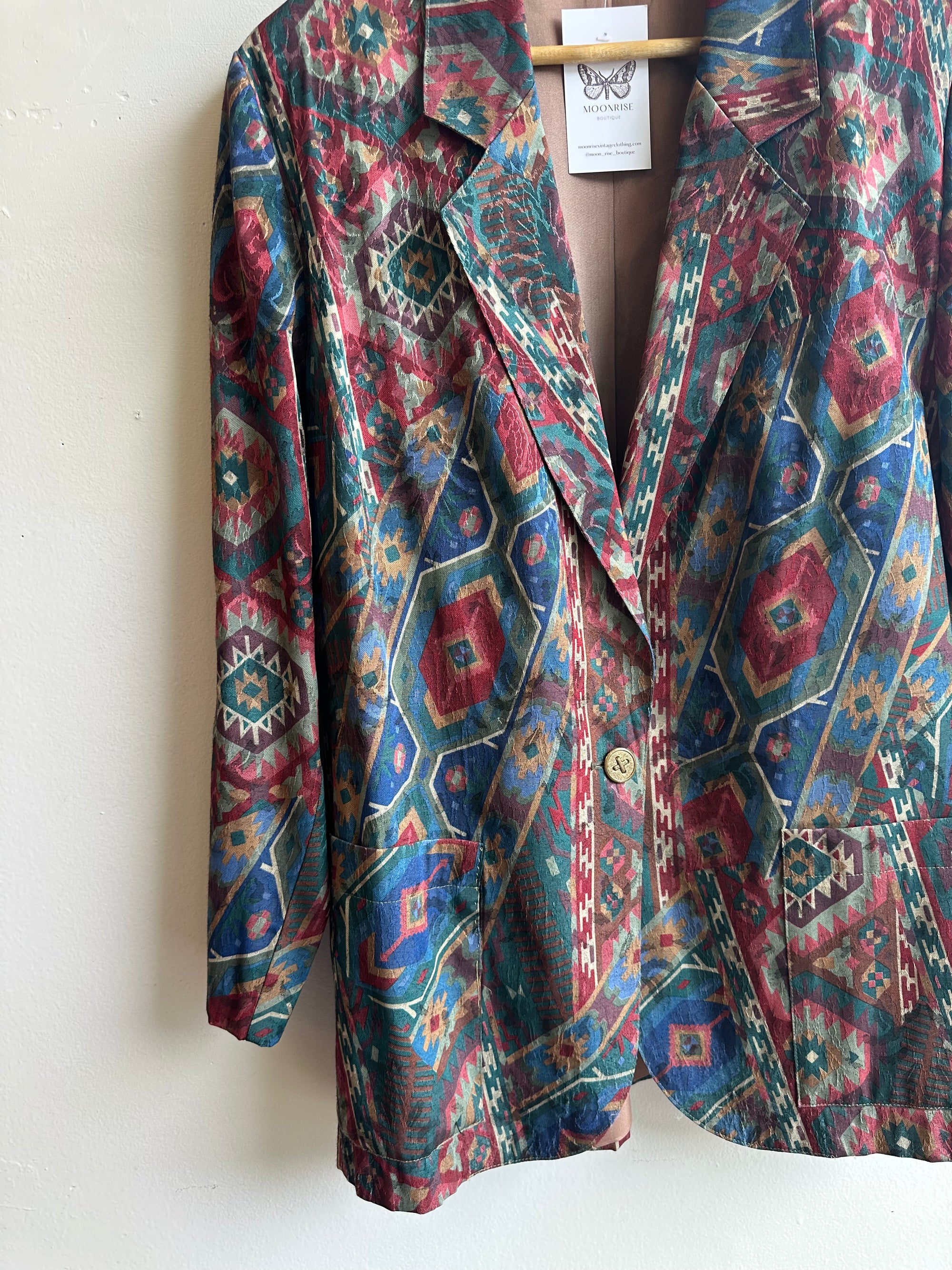 Vintage Danielle B Woven Tribal Blazer – Size L