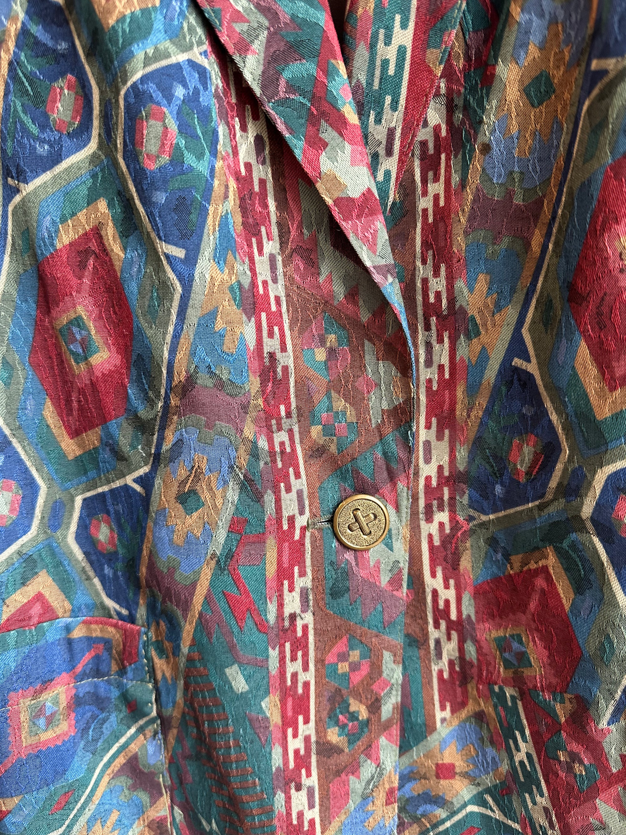 Vintage Danielle B Woven Tribal Blazer – Size L