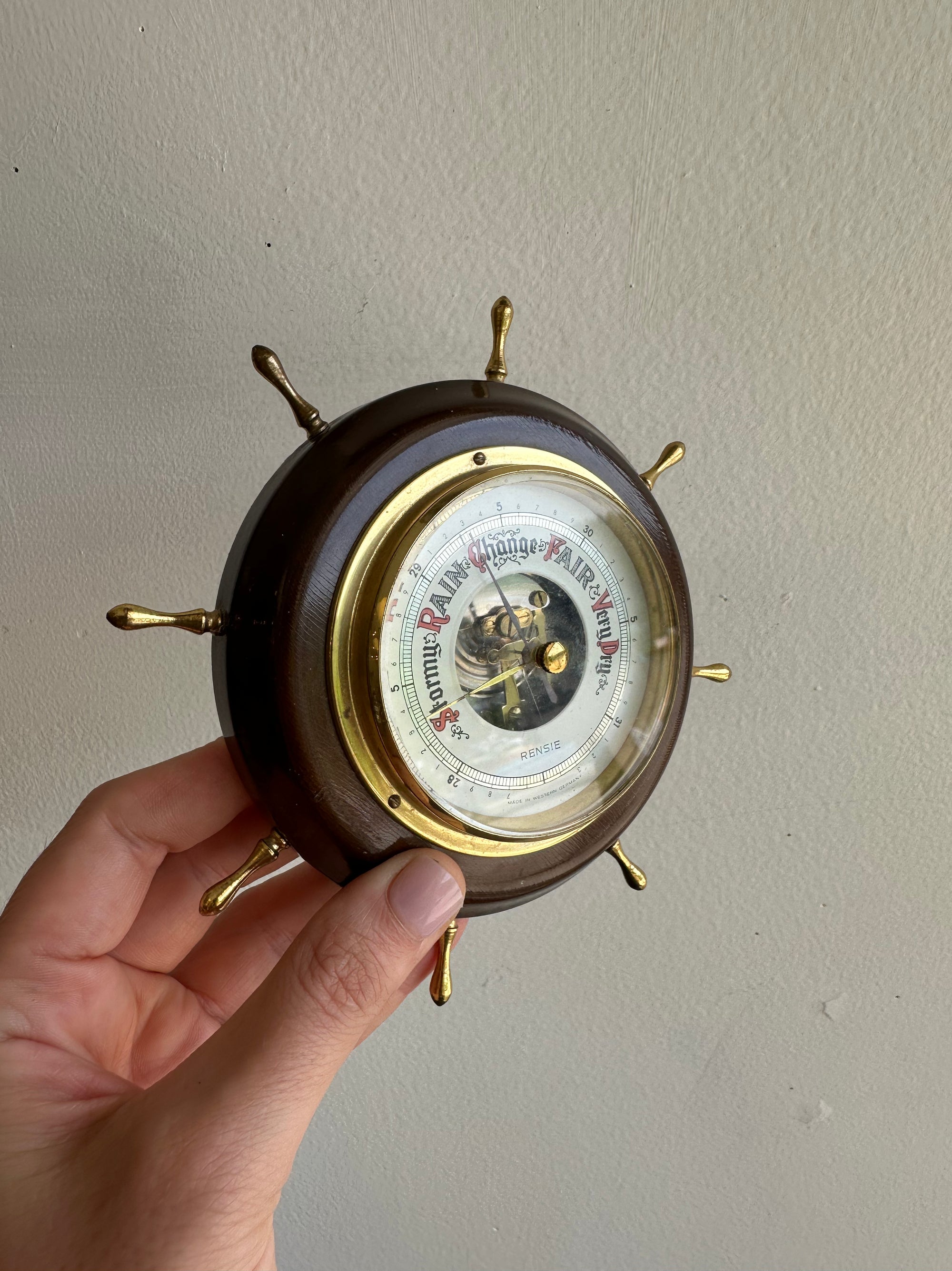 Vintage Nautical Barometer by Rensie – Made in West Germany