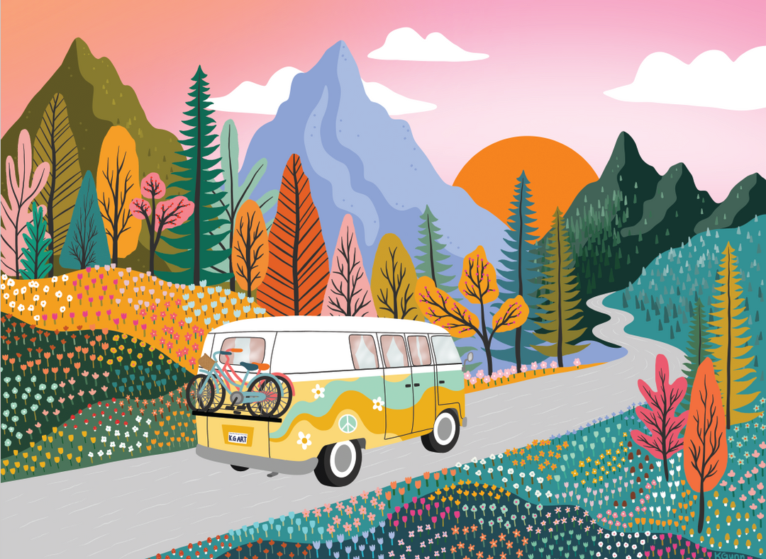 Road Trip | 250 Piece Puzzle | Kids &amp; Adults | Designed in Canada by Kourtni Gunn
