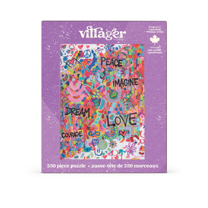 Pink Graffiti | 250 Piece Puzzle | Kids &amp; Adults | Designed in Canada by Jasmine Dhillon