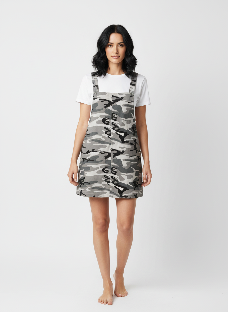 Butterflies in Ballgowns Camo Overall Dress