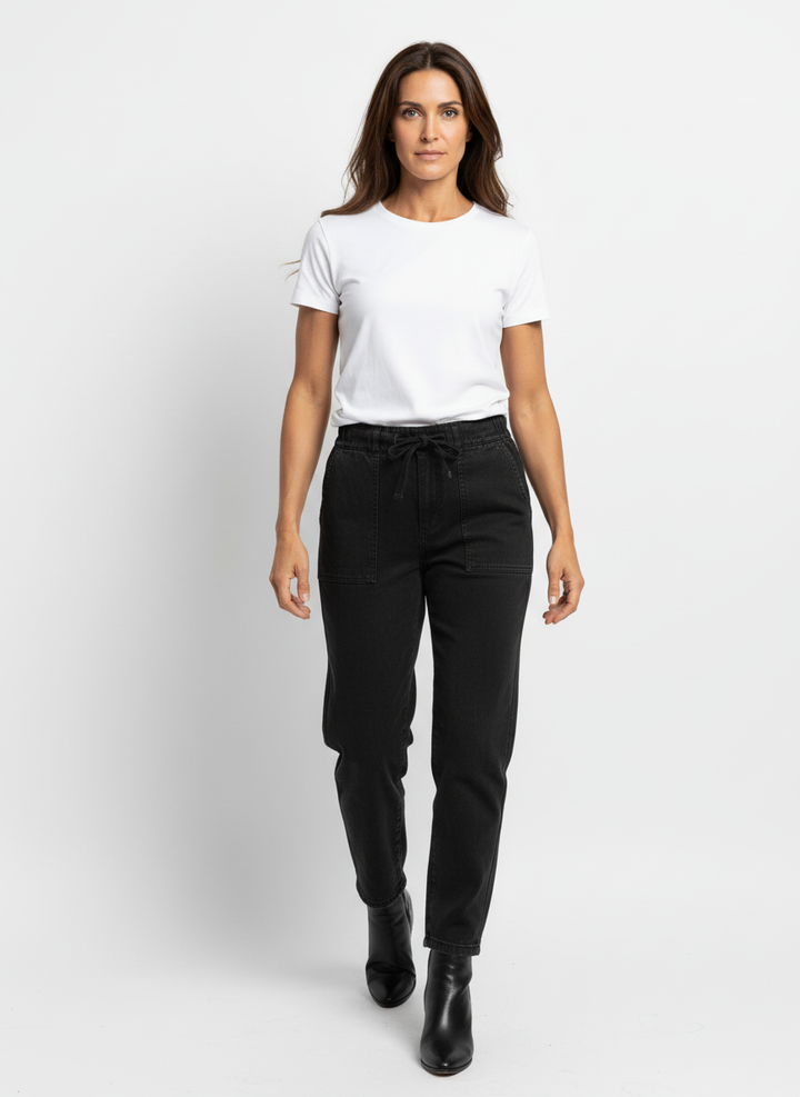 Vintage NAOP Black Drawstring Work Pant - Made in Canada