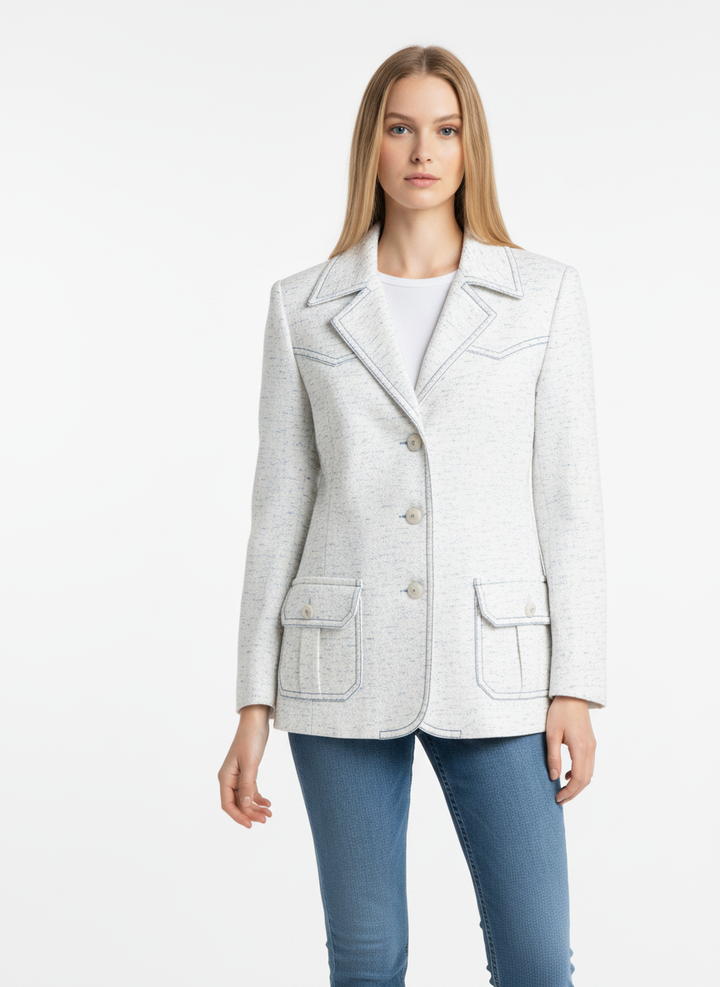 Vintage 70s Ivory Safari Jacket - Made in Canada
