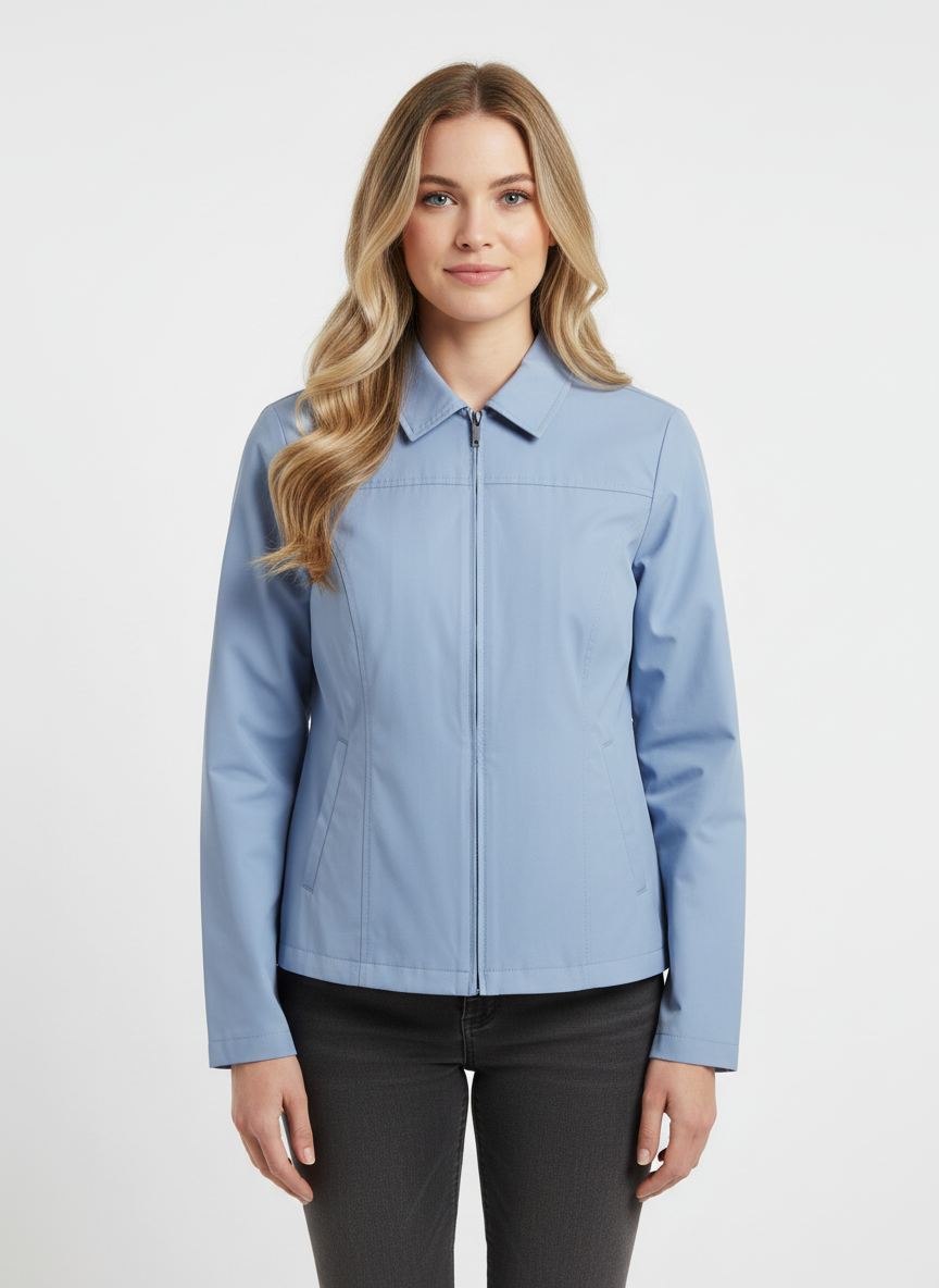 Vintage Blue Light Weight Zip Jacket