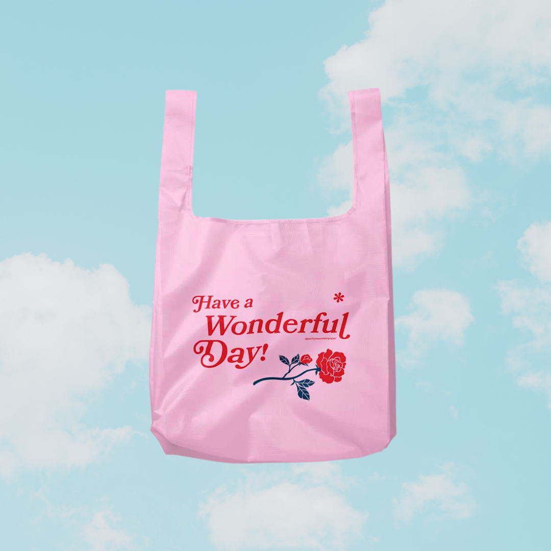 Have a Wonderful Day Foldable Nylon Tote