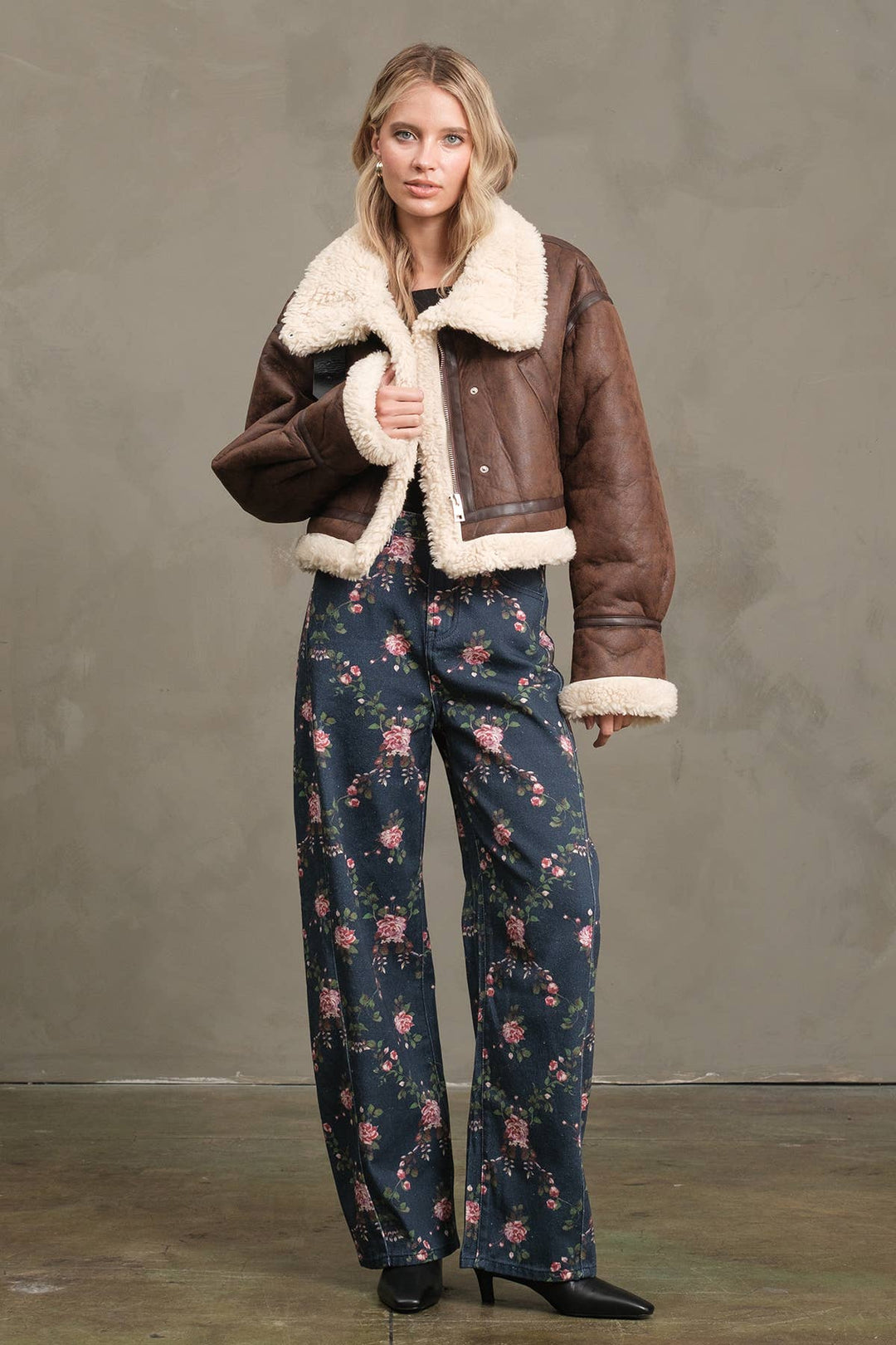 Alpine Cropped Shearling Jacket