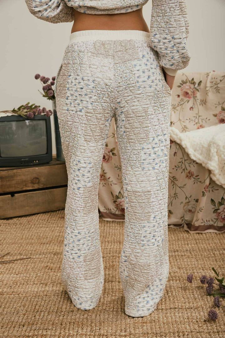 Floral Patchwork Quilted Sweatshirt