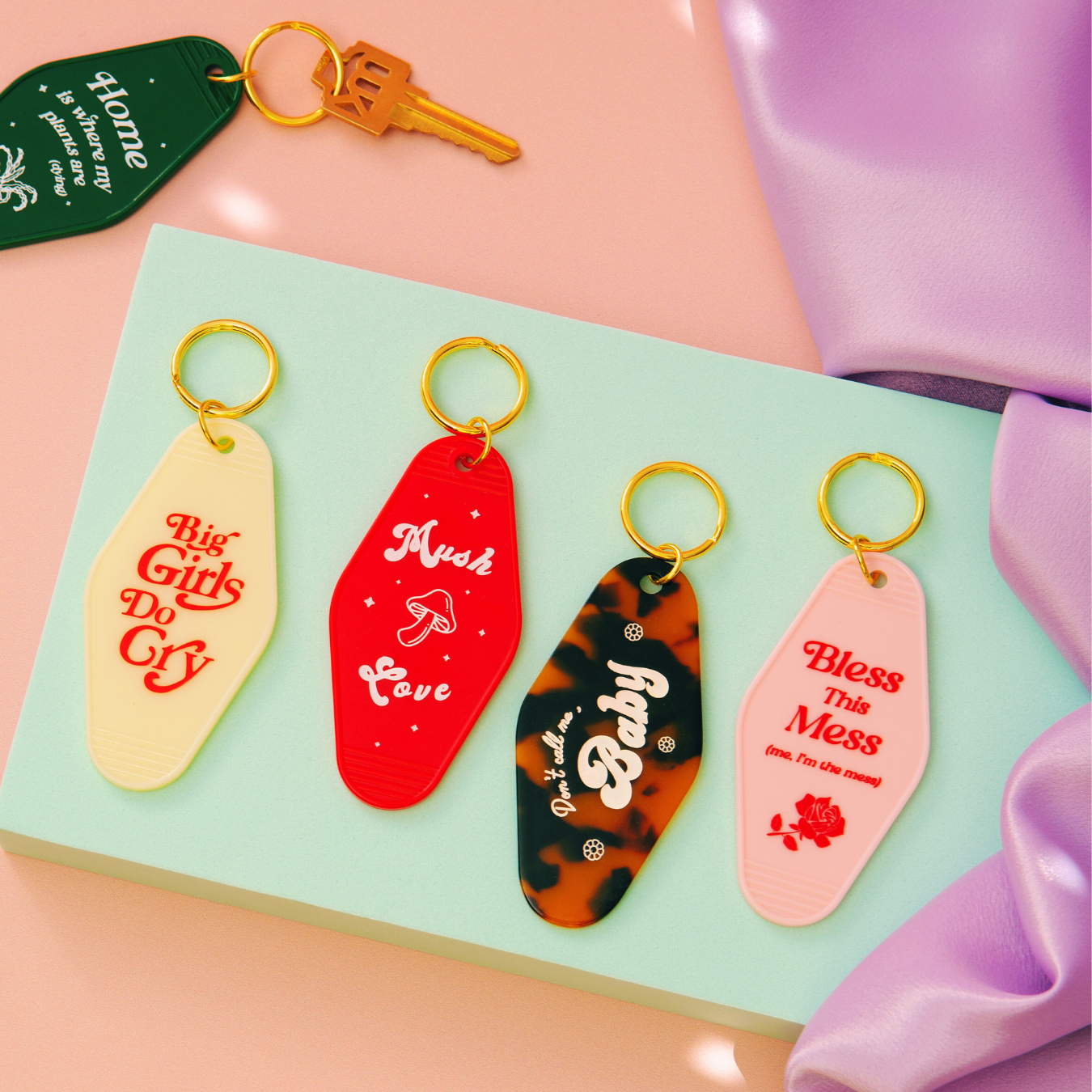 Mush Love Motel Tag Keychain | Last Chance