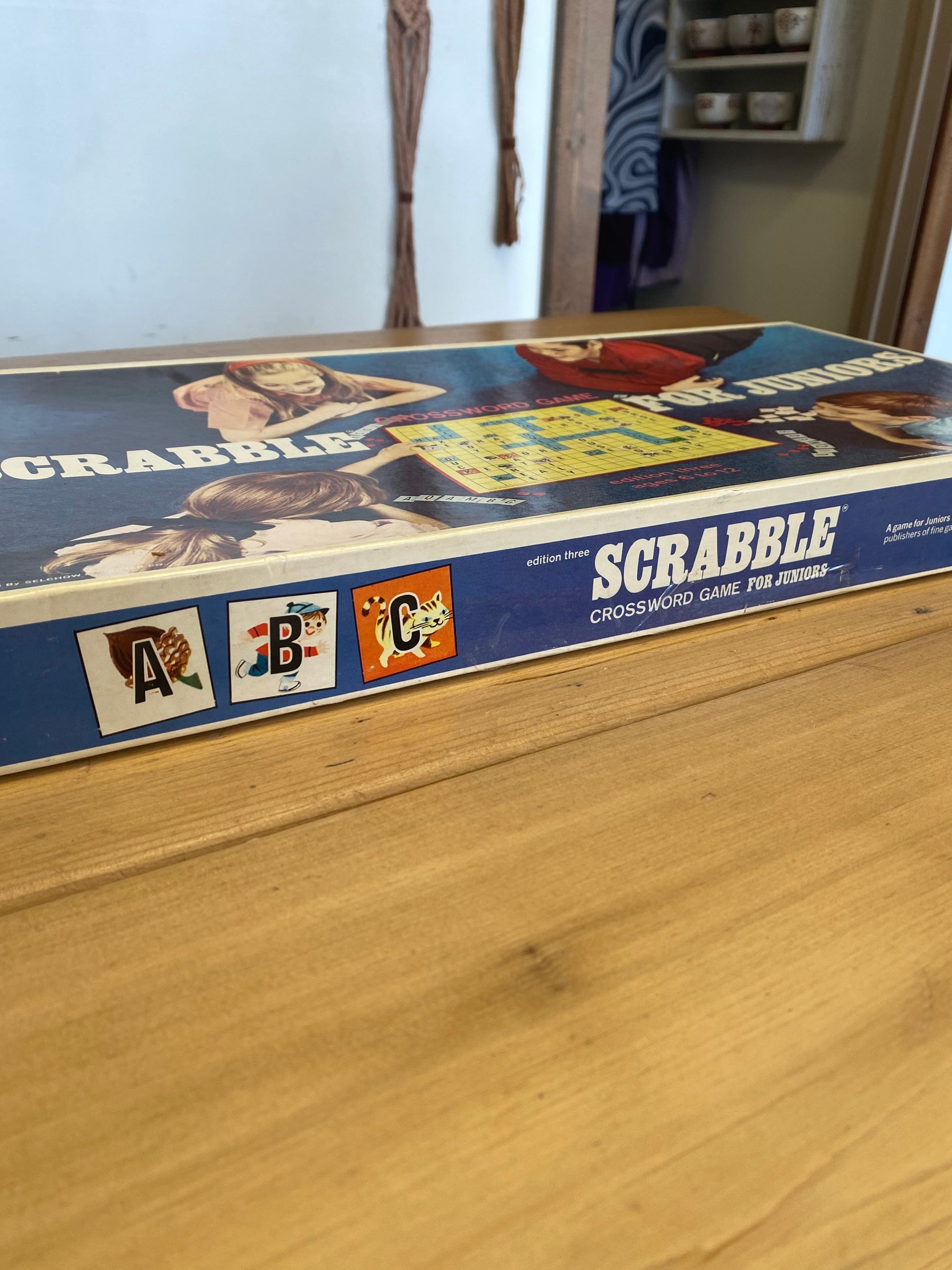 Vintage 70s Junior Scrabble Board Game