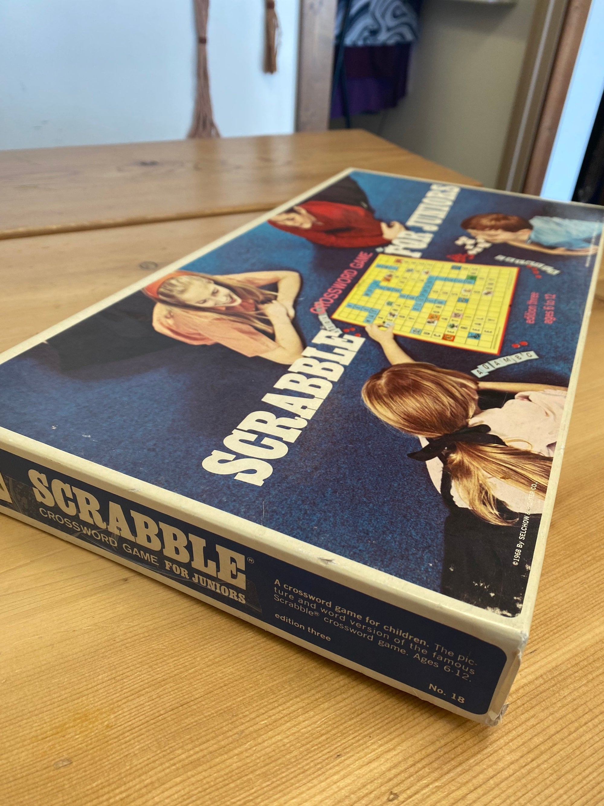 Vintage 70s Junior Scrabble Board Game