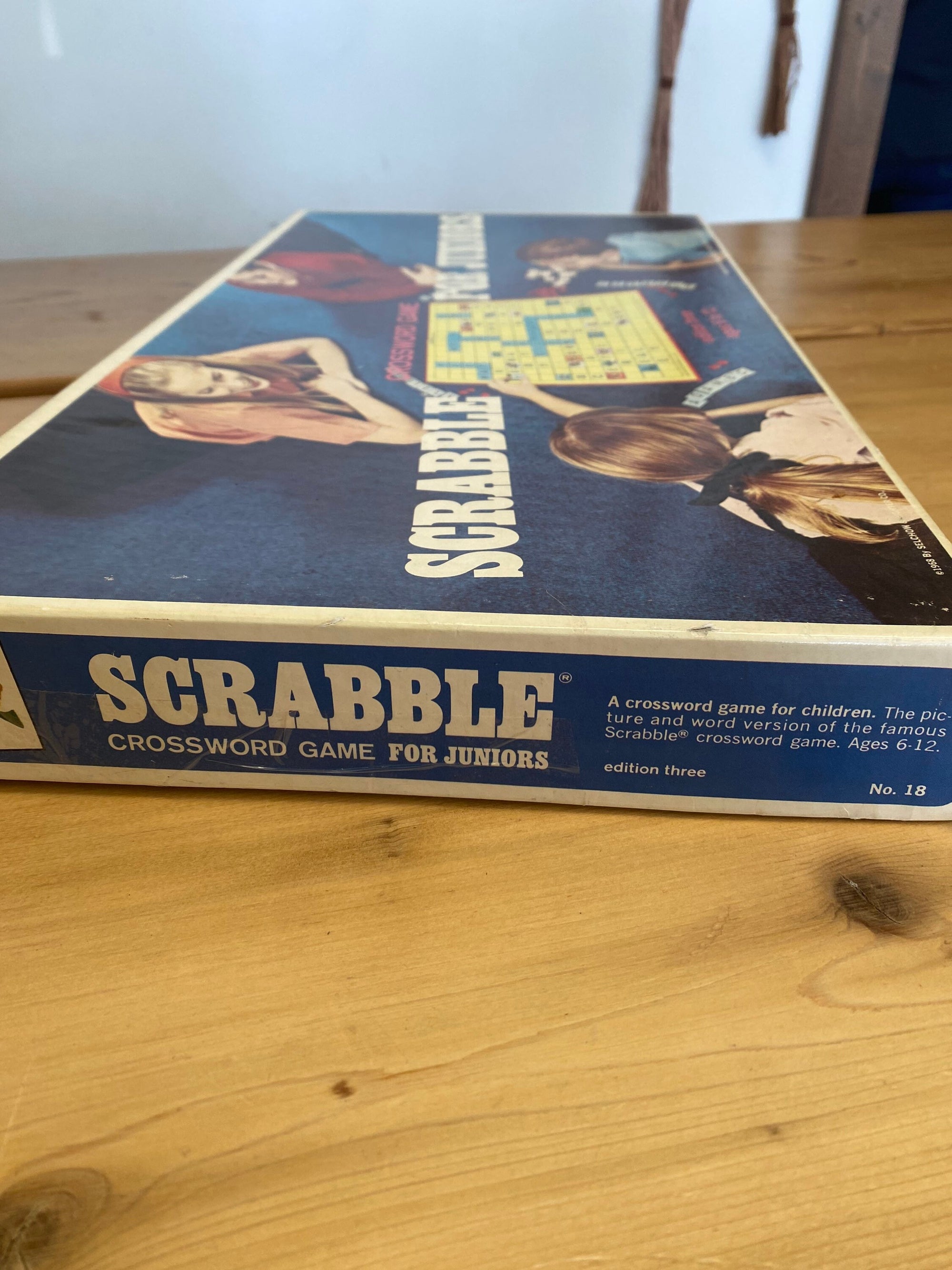 Vintage 70s Junior Scrabble Board Game