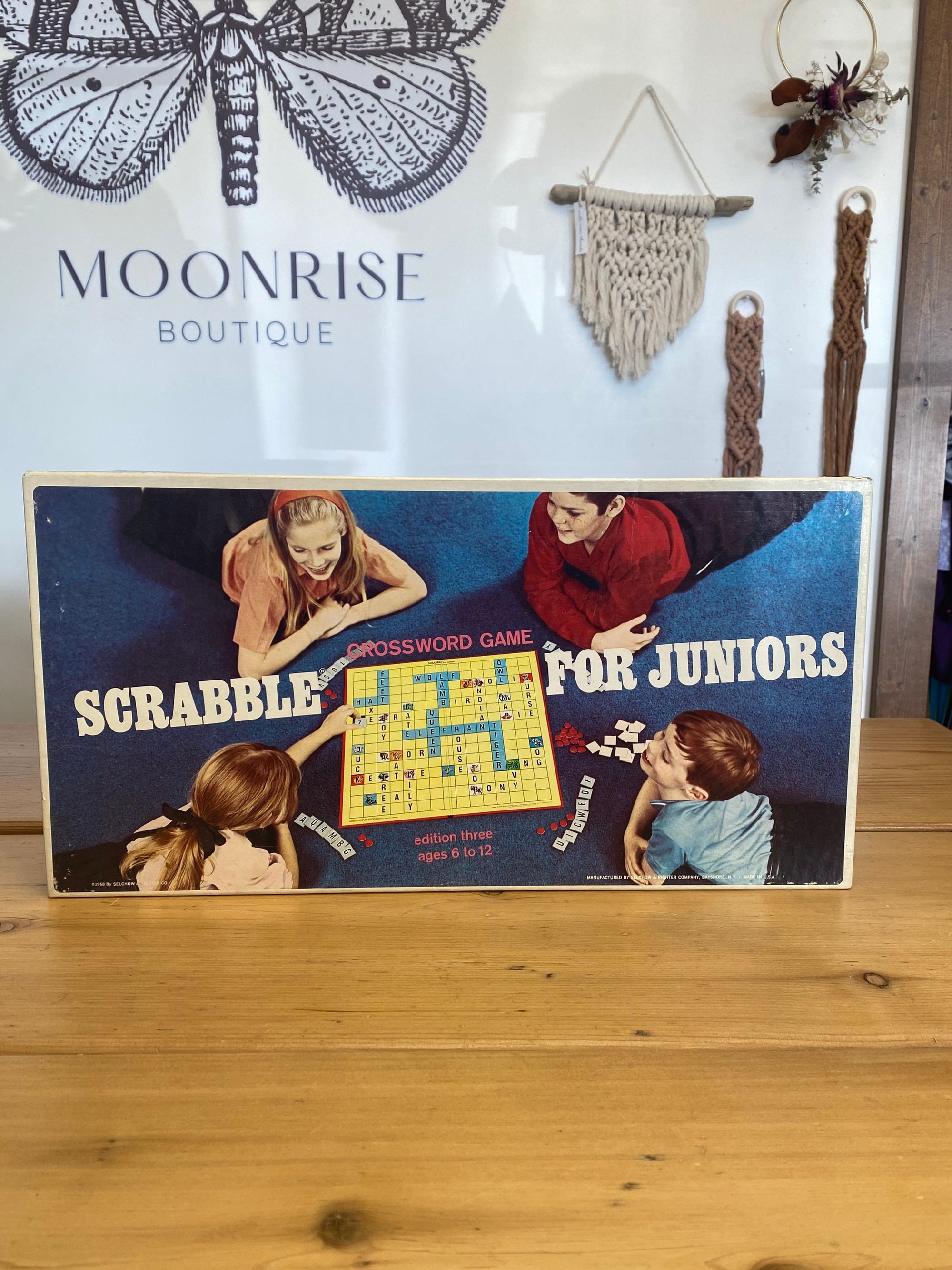 Vintage 70s Junior Scrabble Board Game