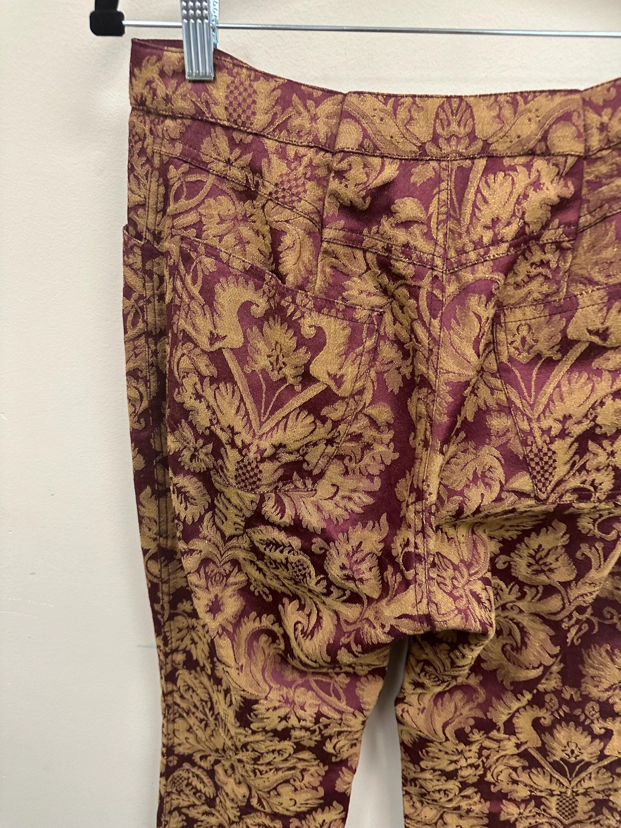 Vintage Purple and Gold Paisley High Waisted Pants