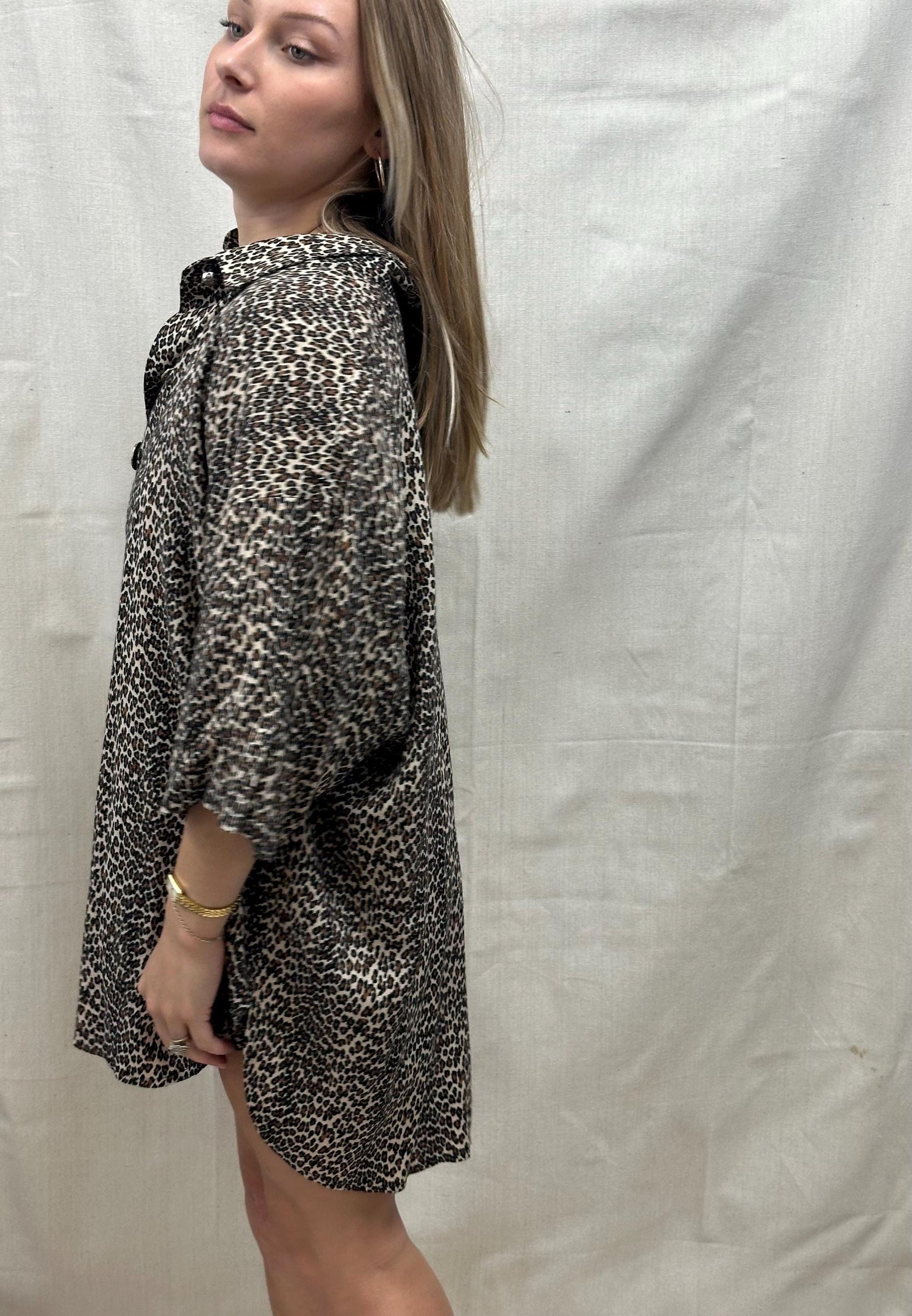 Vintage 80s Leopard Print Lounge Set | Plus Size 16