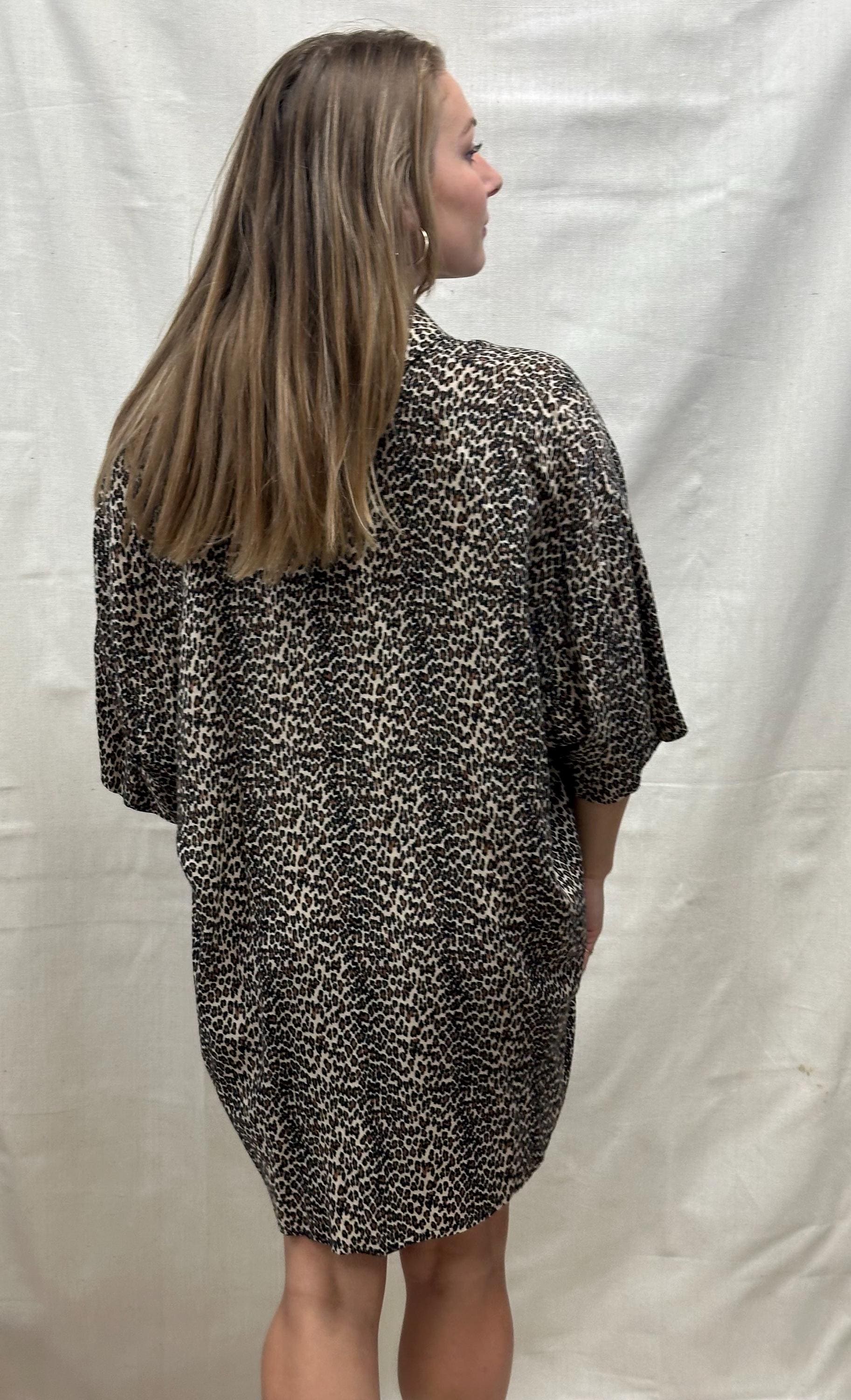 Vintage 80s Leopard Print Lounge Set | Plus Size 16