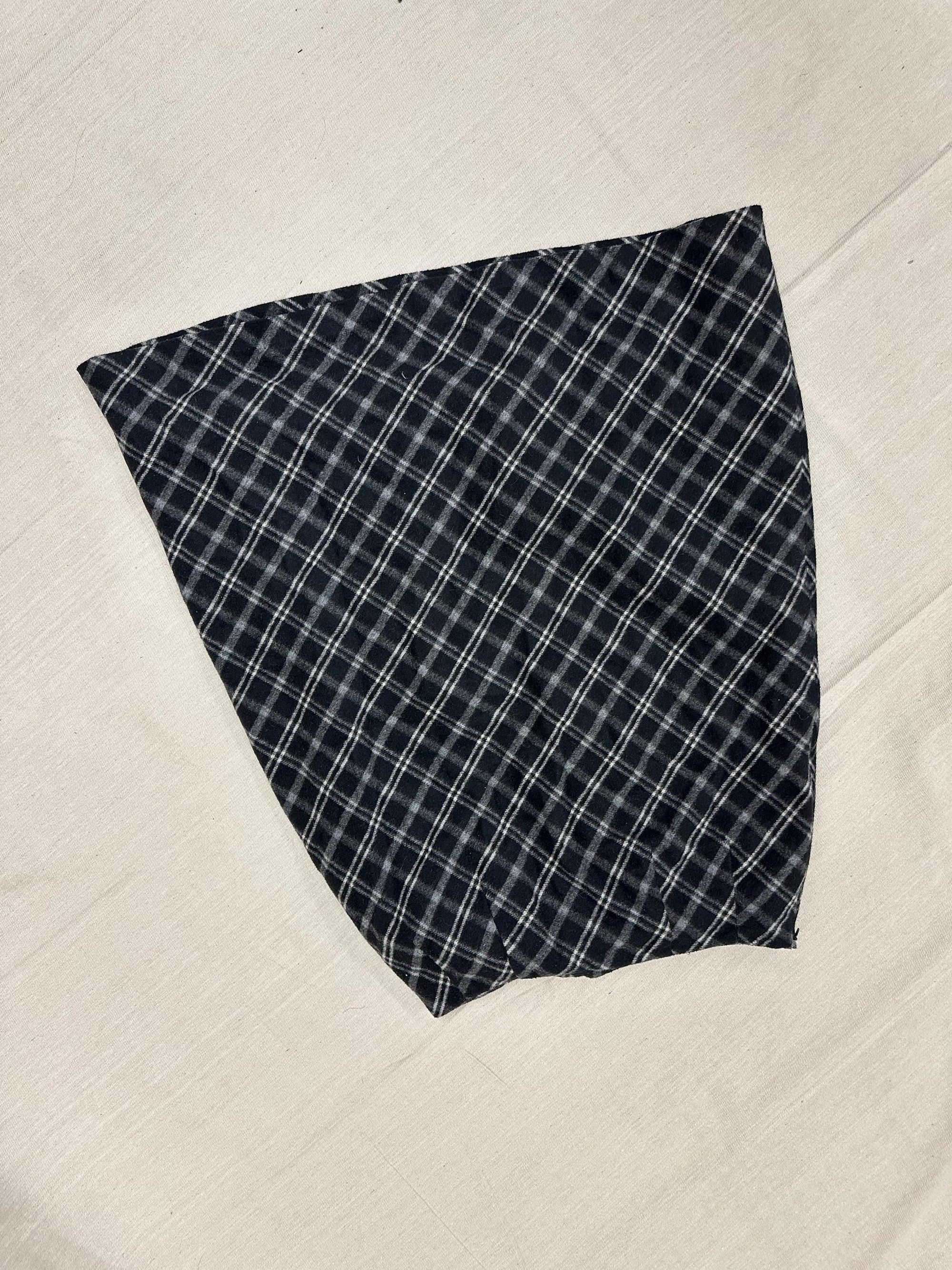 Vintage 90s Black Grey Plaid Aline Pencil Skirt | Grunge | Tag Size Ladies 8