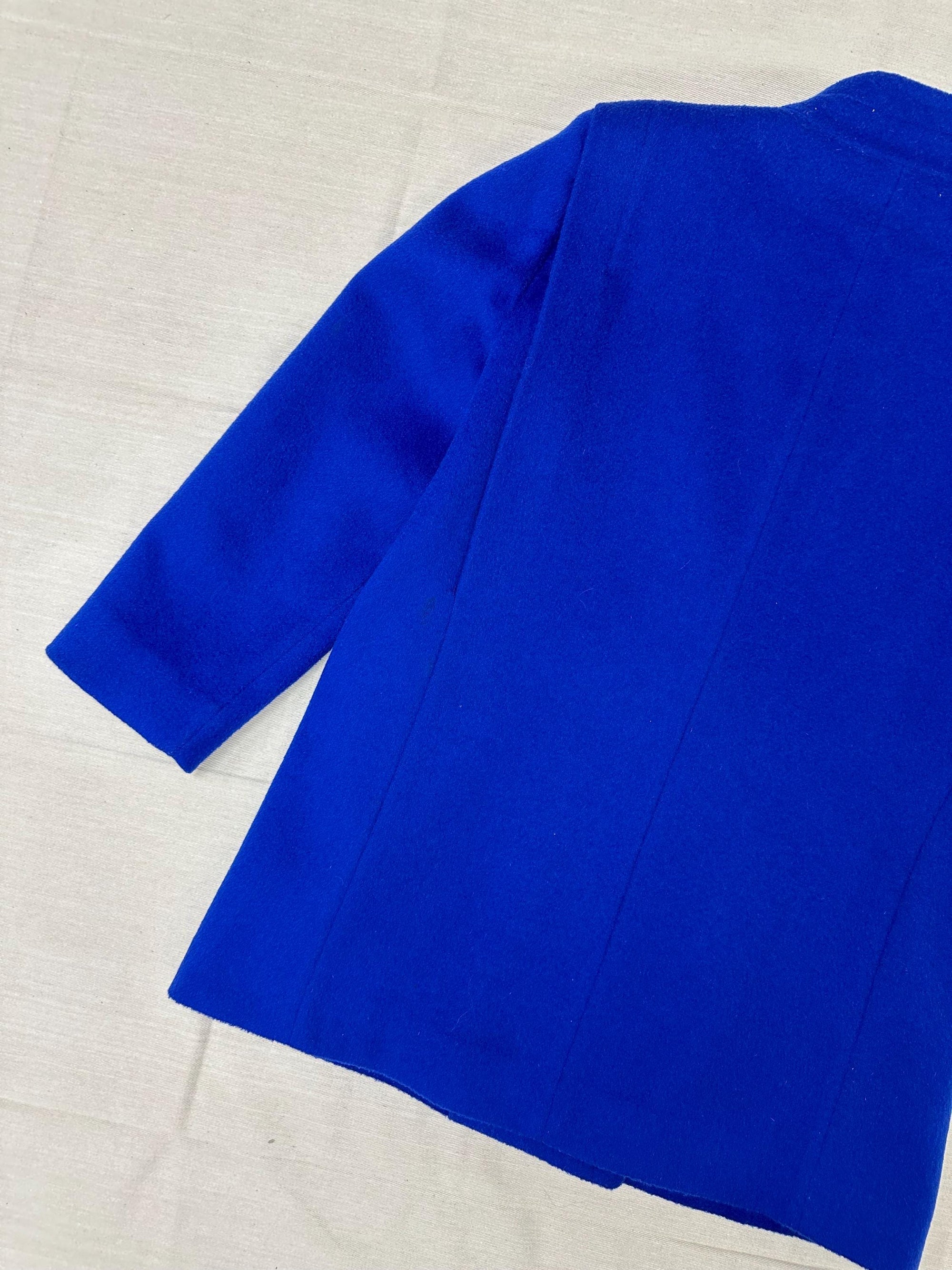 Vintage 80s Double Button London Fog Cobalt Blue Coat | Size Large