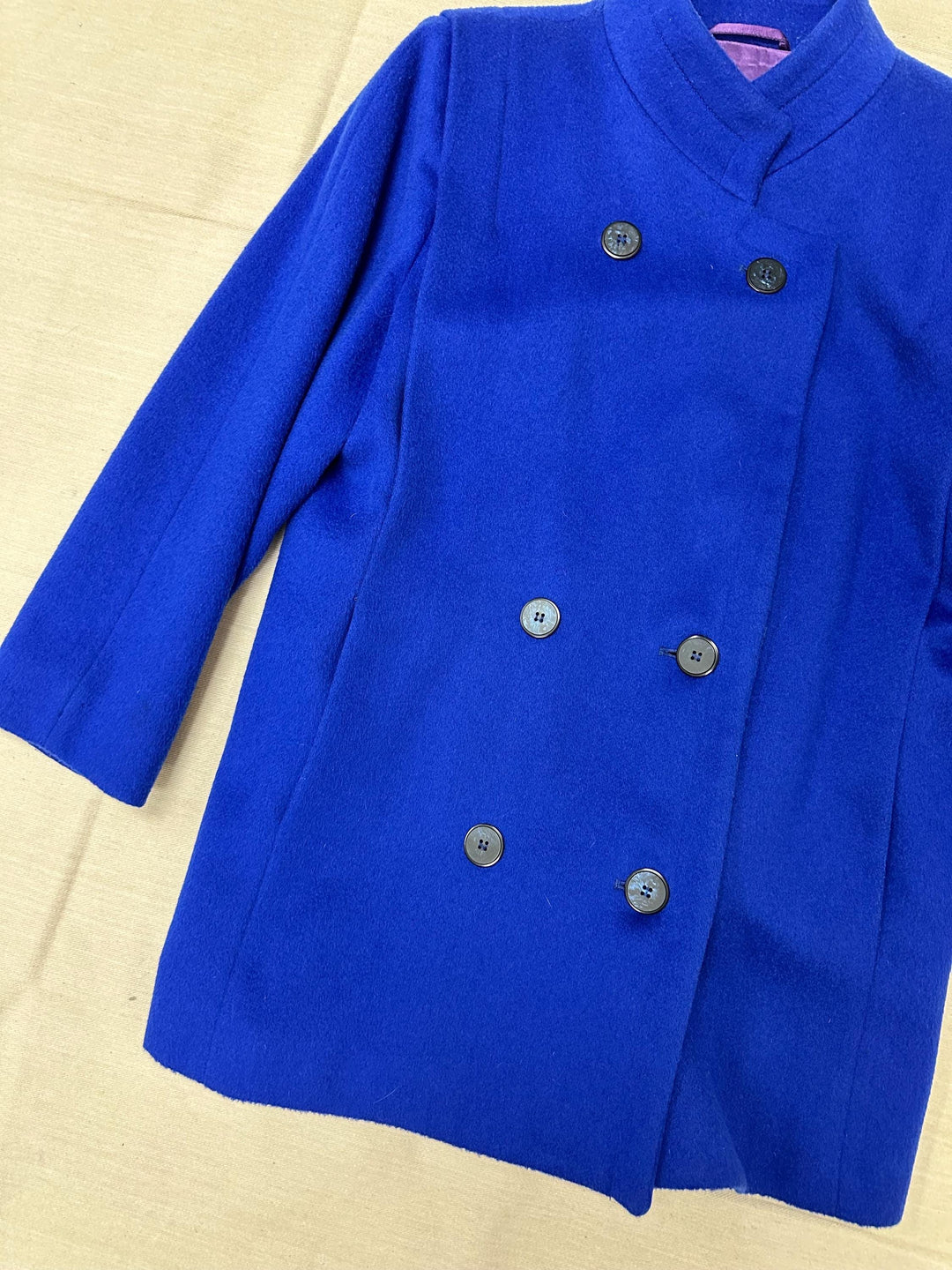Vintage 80s Double Button London Fog Cobalt Blue Coat | Size Large