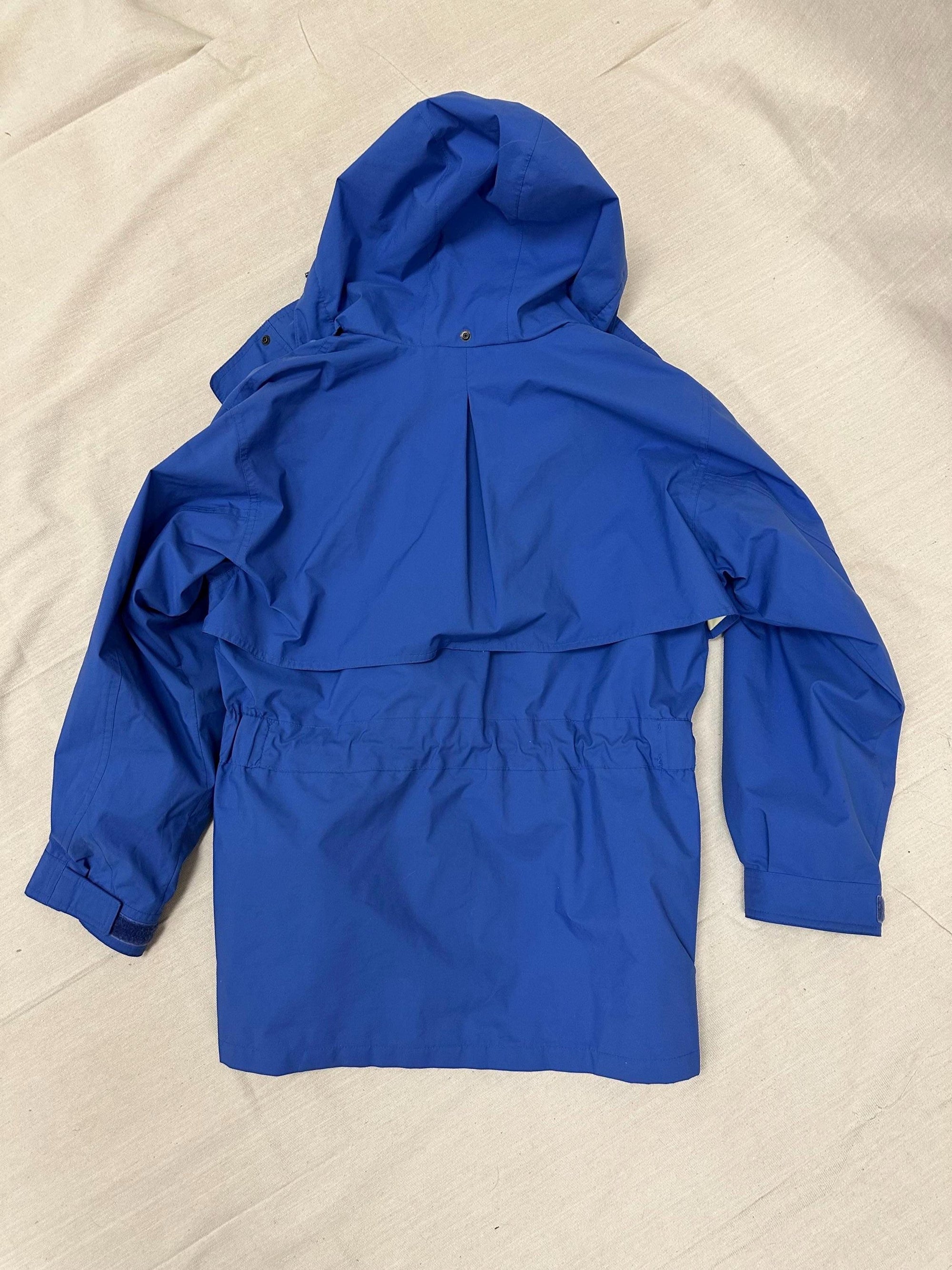 Vintage 90s Cabelas Neon Blue Pink Teal Retro Rain Jacket | Size Large