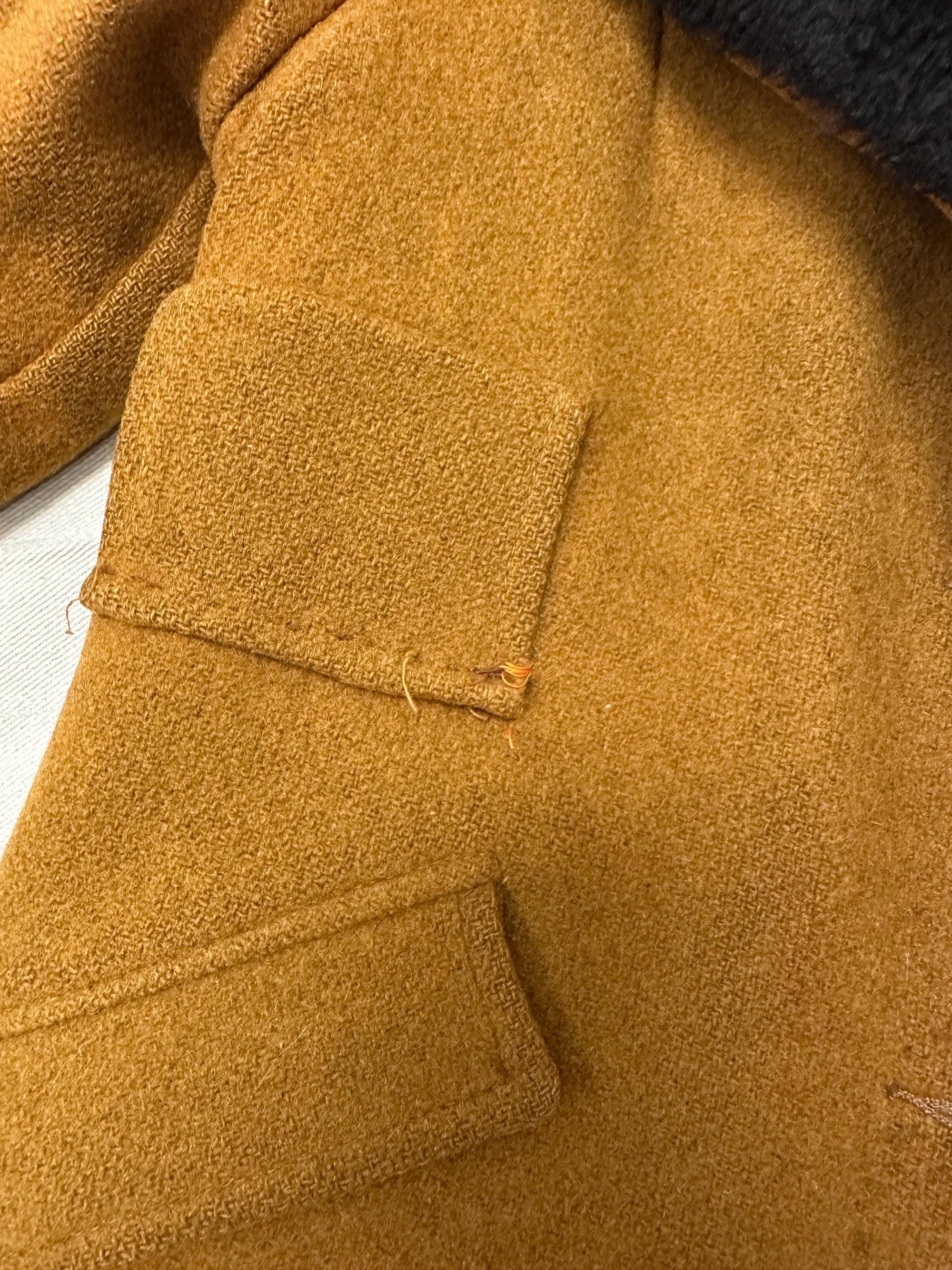 Vintage 1950s Kids Mustard Yellow Peacoat | Size 3 | Made in Winnipeg Canada