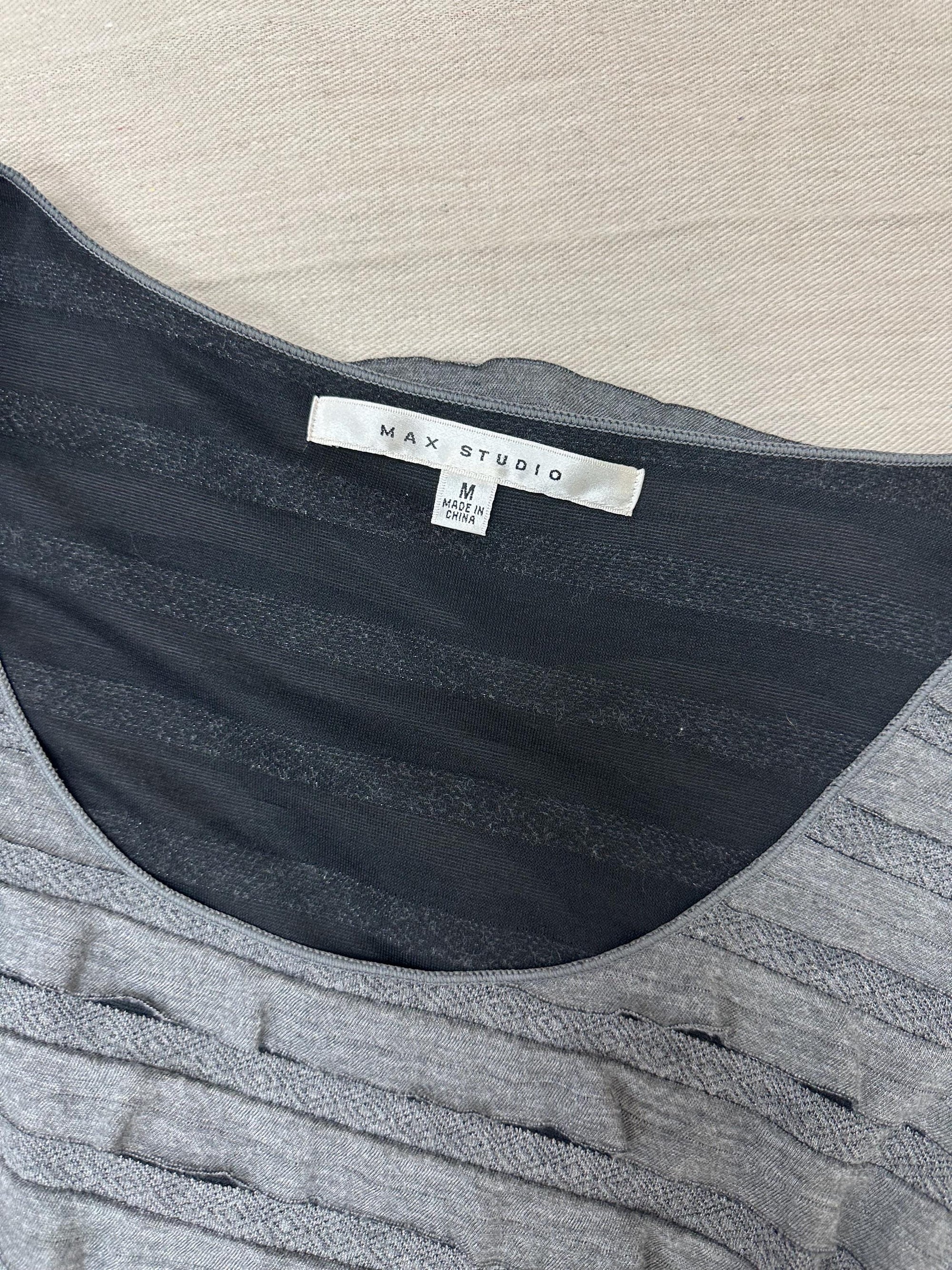 Vintage Y2K Grey Ruffle Tunic Dress | Size Medium