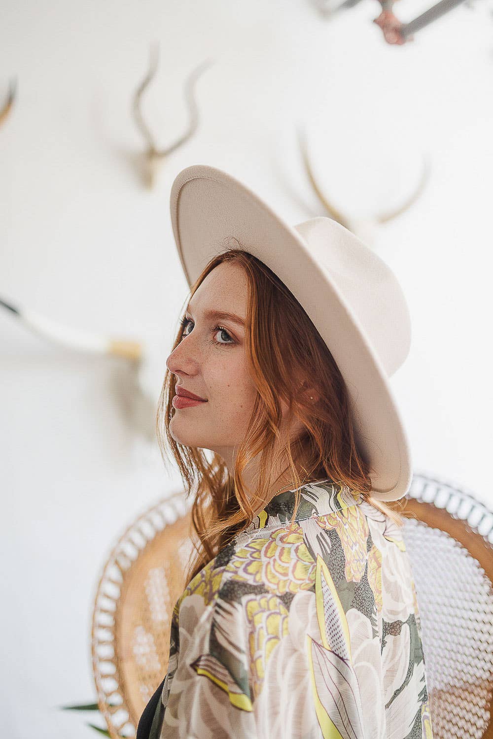 Loretta Flat Brim Buckle Hat