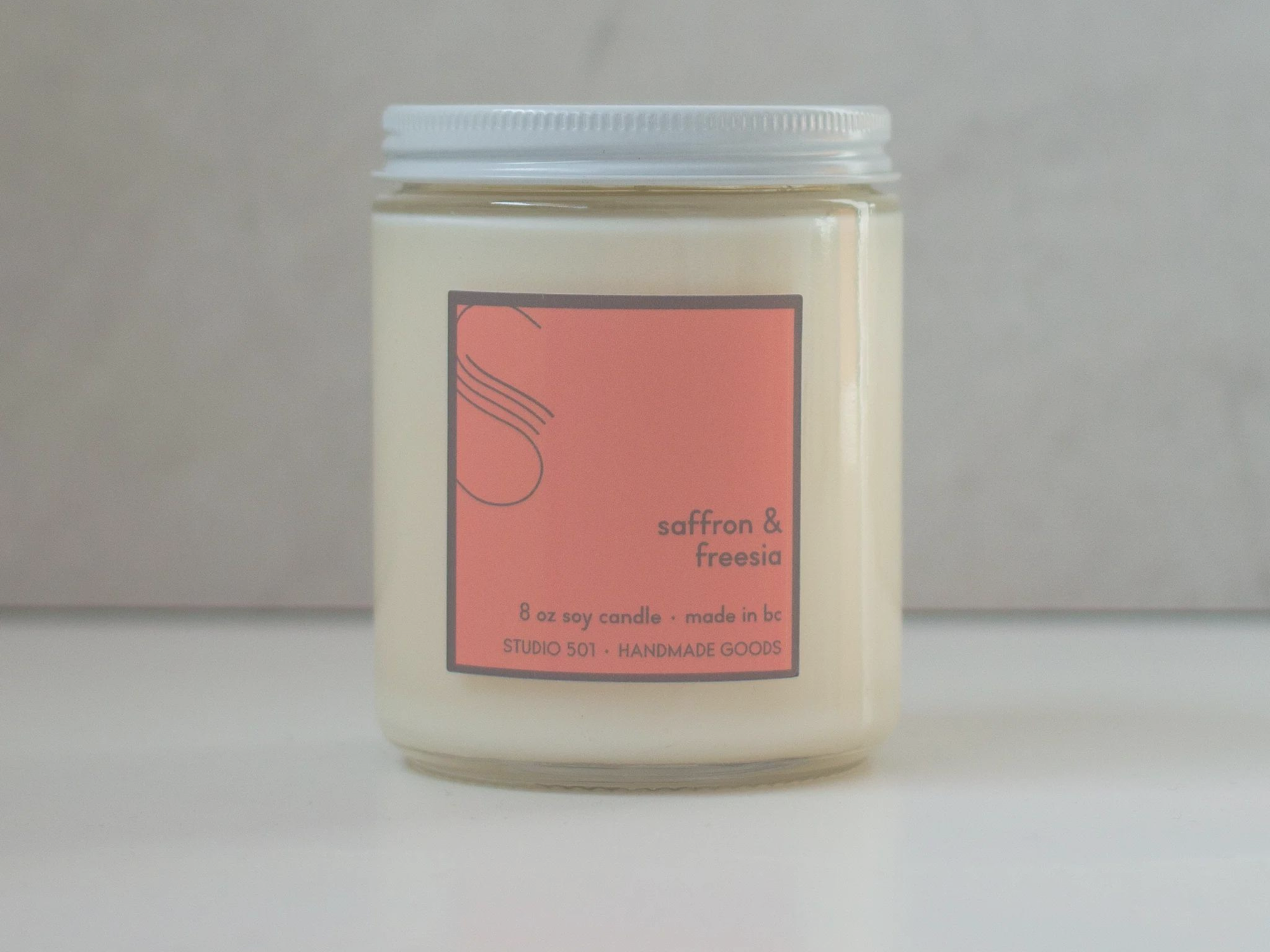 501 Saffron + Freesia 8 oz Soy Candle