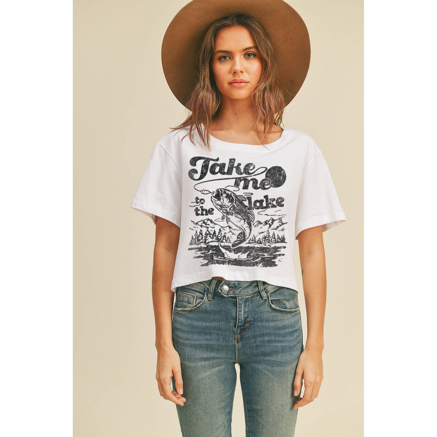 Take Me to the Lake Graphic Tee: ANTLER