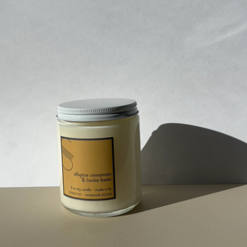 501 Allspice Cinnamon + Tonka Bean 8oz Candle