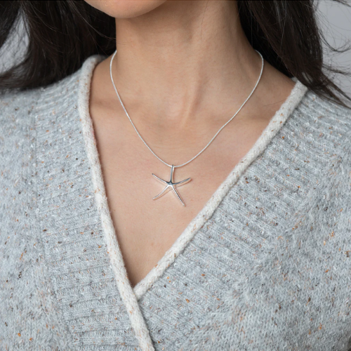 Standout Silver Starfish Necklace