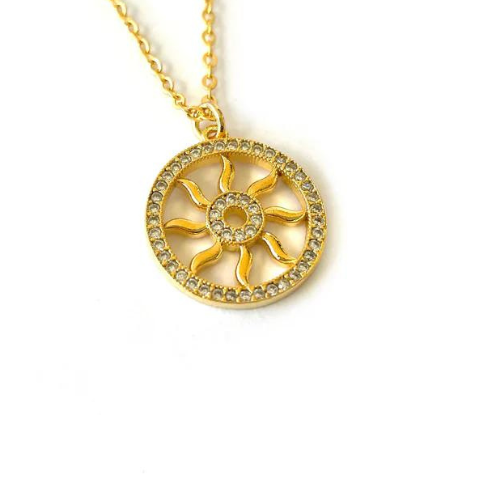 Standout Gold Sun Pendant Necklace